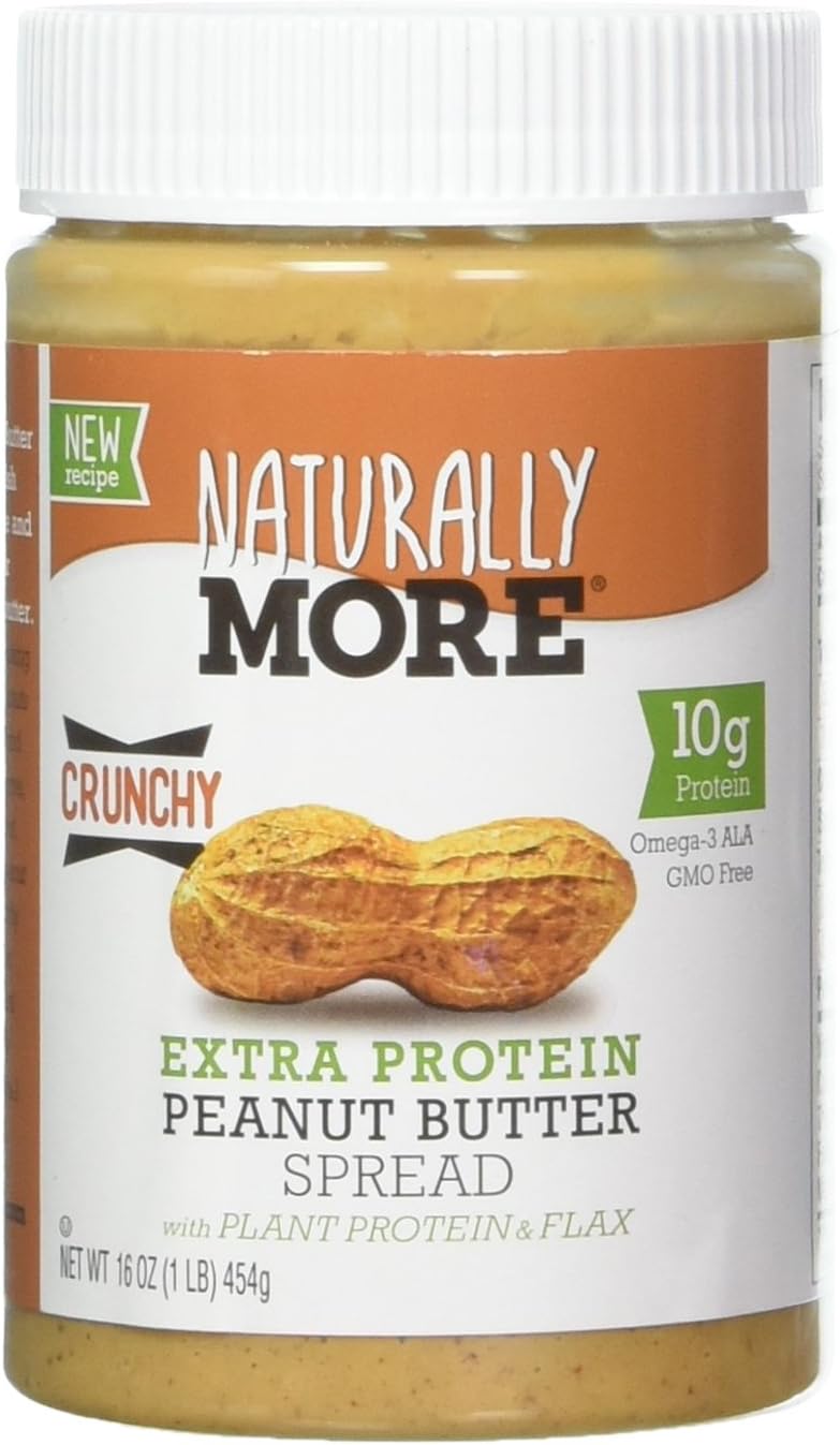 Naturally More Natural Crunchy Peanut Butter Spread + 10g Protein + Flaxseed