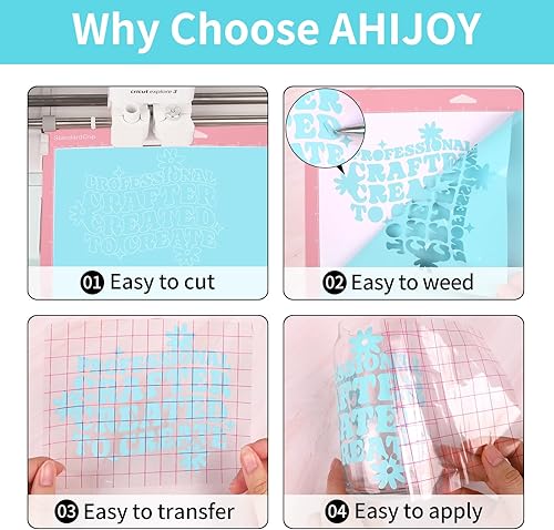 Miniatura 6 de AHIJOY Paquete de 15 láminas de vinilo adhesivo mate de colores oscuros de 12 x 12 pulgadas, hojas de vinilo permanentes para regalos de bricolaje,