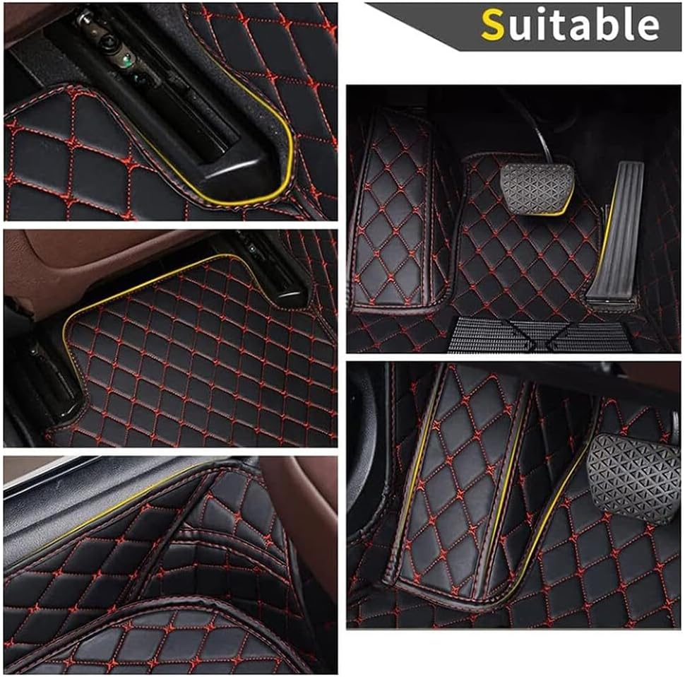 Car Floor Mats for KIA VQ 2013-2016,Leather Cargo Liners Double Row Design Floor Liners All Weather Full Cover Protection Durable Automotive Floor Mats,L