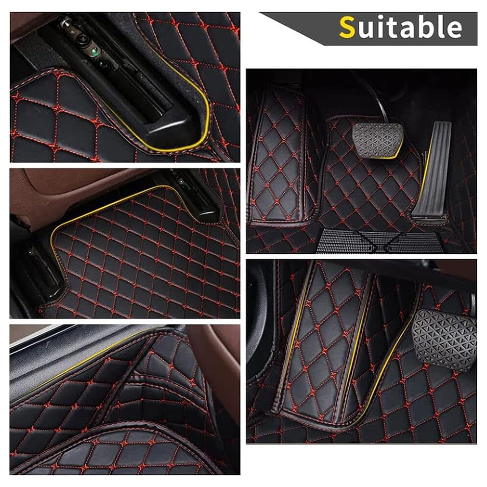 Auto Tappetini per Ford Ranger T9 Raptor Wildtrak XLT Fussmatten 2023 2024, Antiscivolo Impermeabile Tappetino in Tutto Tempo Tappeti Protezione Set Completo Interni Accessori,B