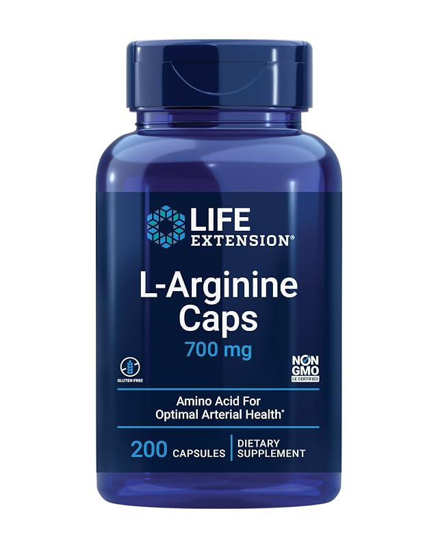 Life Extension Suplemento de L-arginina com vitamina C, 700 mg, 200 cápsulas