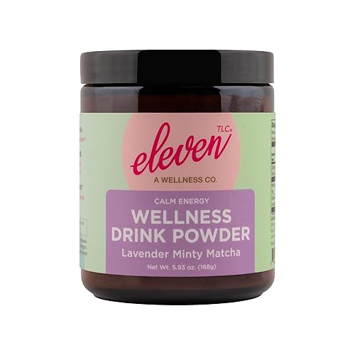 eleven TLC Mezcla de bebida japonesa matcha matcha premium de lavanda menta Energía tranquila L'teanina Vegano Apto para dieta cetogénica 21
