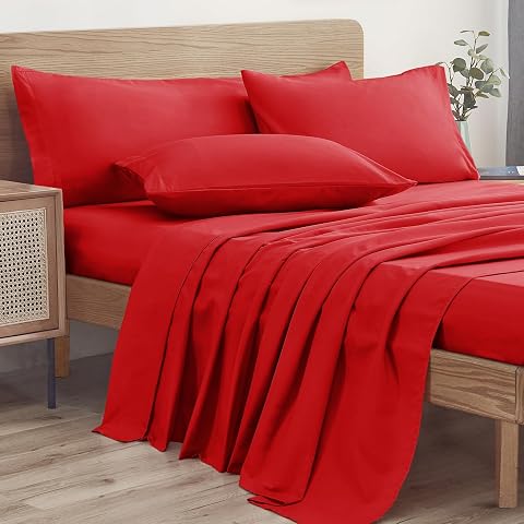 Ersmak 3 Piece Twin Bed Sheets Set - 1 Flat Sheet 1 Fitted Sheet and 1 Pillow Case