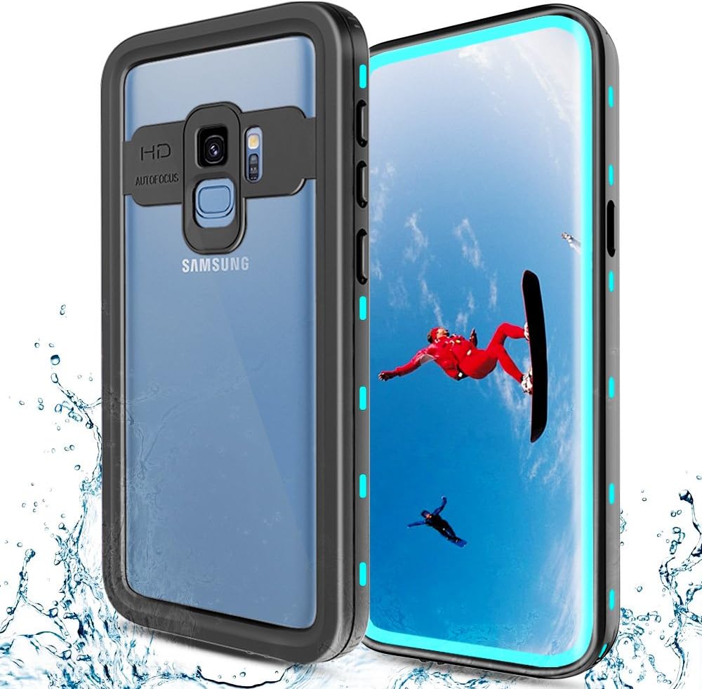 Transy Samsung Galaxy S9 Waterproof Case, Full Body Protective Shockproof Case with Built-in Screen Protector Design for Galaxy S9 5.8 Inch