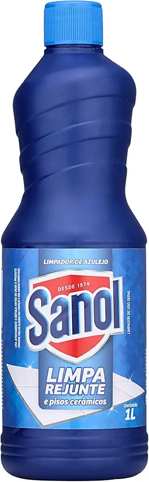 Limpa Rejunte e Piso Cerâmico, Sanol, 1 Litro, Azul