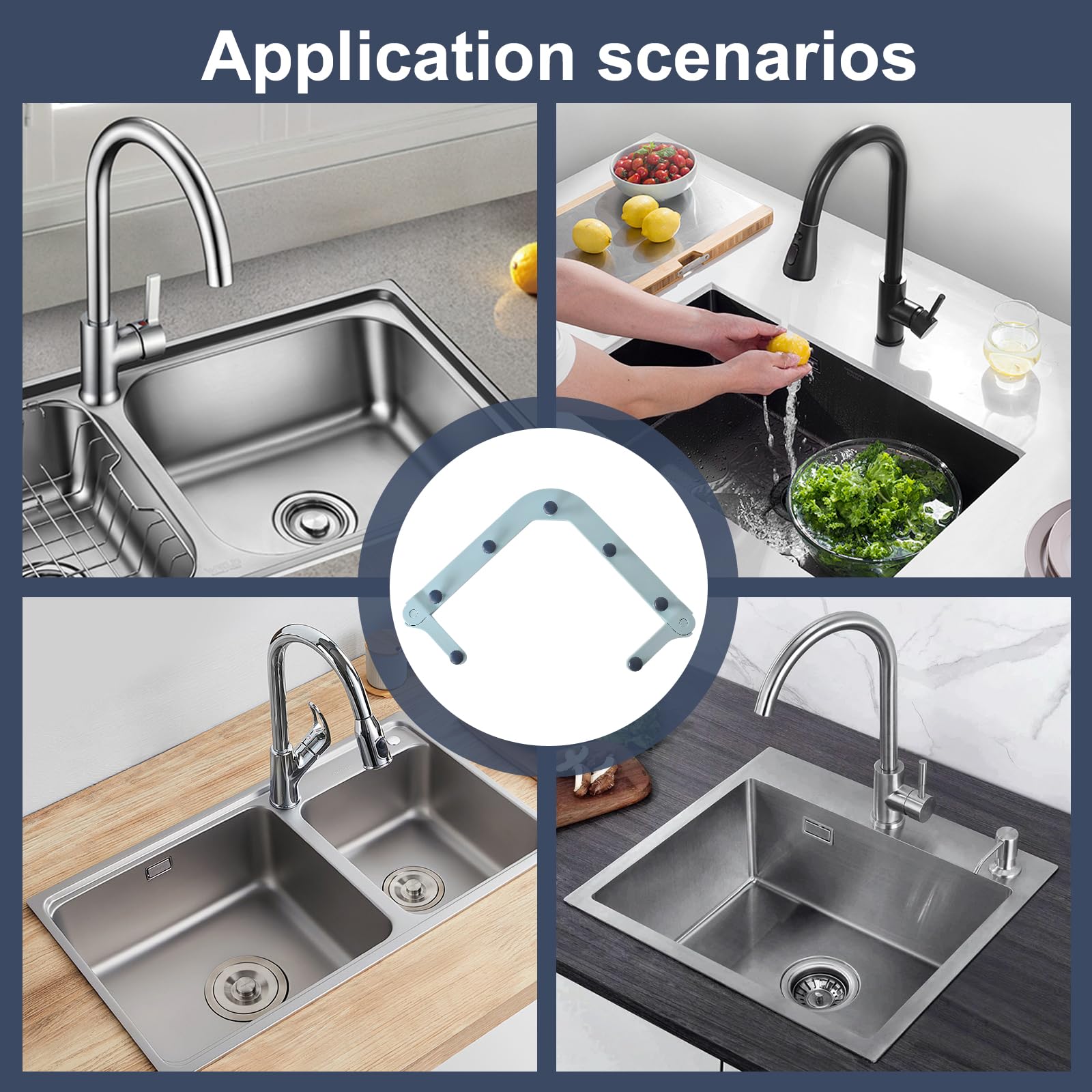 Triangolo Sink Strainer per la cucina Triangular Mesh Sink Strainer con 200 pezzi Sink Strainer Bag, angolo lavello immondizia rack di stoccaggio (1 supporto+200sacchetti)
