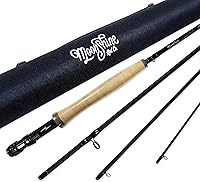 Vista 21 de Moonshine Rod Company Caña de pesca con mosca de acción rápida, caña de grafito de fibra de carbono con estuche de viaje con cremallera, Drifter II