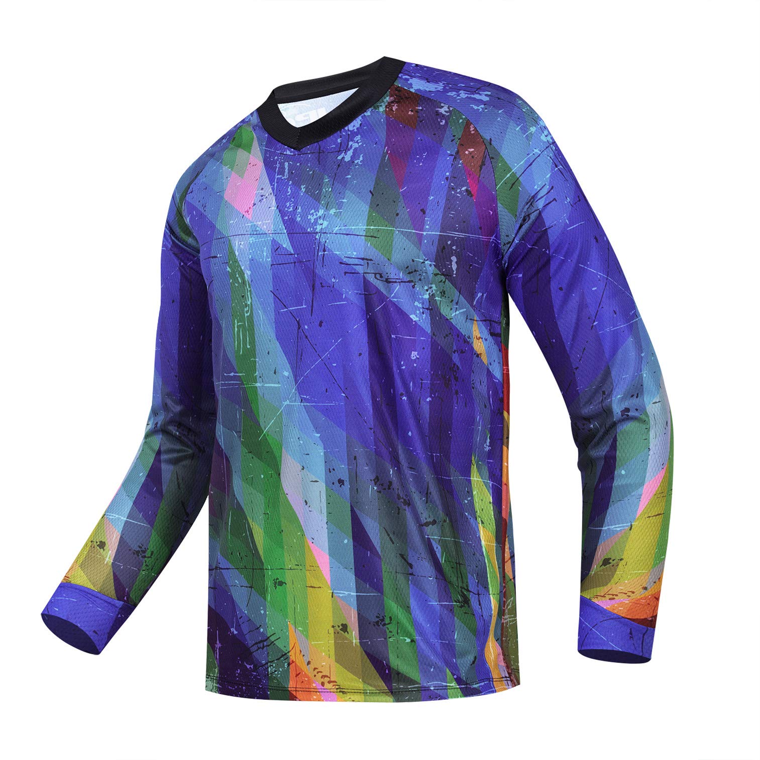 Weimostar Cycling Jersey Men's Mountain Bike Motocross Jersey Long Sleeve MTB T-Shirt Downhill Tops Sports Racing Blouse Colorful S