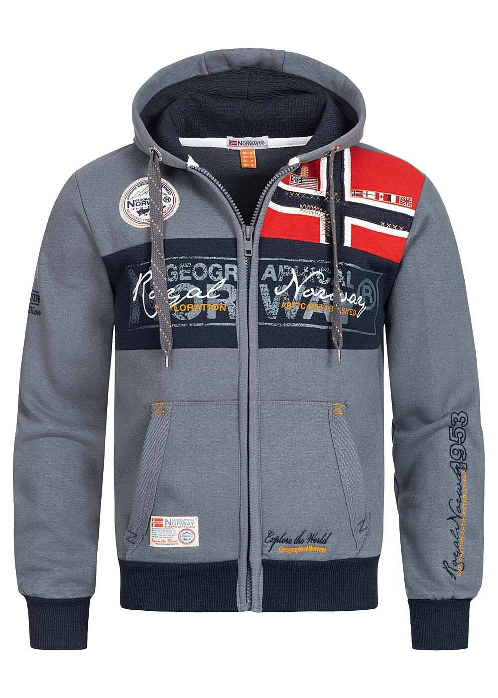 Geographical Norway Flyer - Sudadera con Capucha Y Bolsillo Canguro Hombre - Sudadera con Logo Estilo Hombres - Sudaderas Cómoda De Invierno