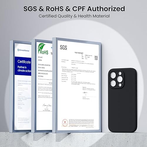 Miniatura 7 de ORNARTO Funda compatible con iPhone 15 Pro con 2 protectores de pantalla, funda de goma de gel de silicona líquida cuerpo completo Funda protectora