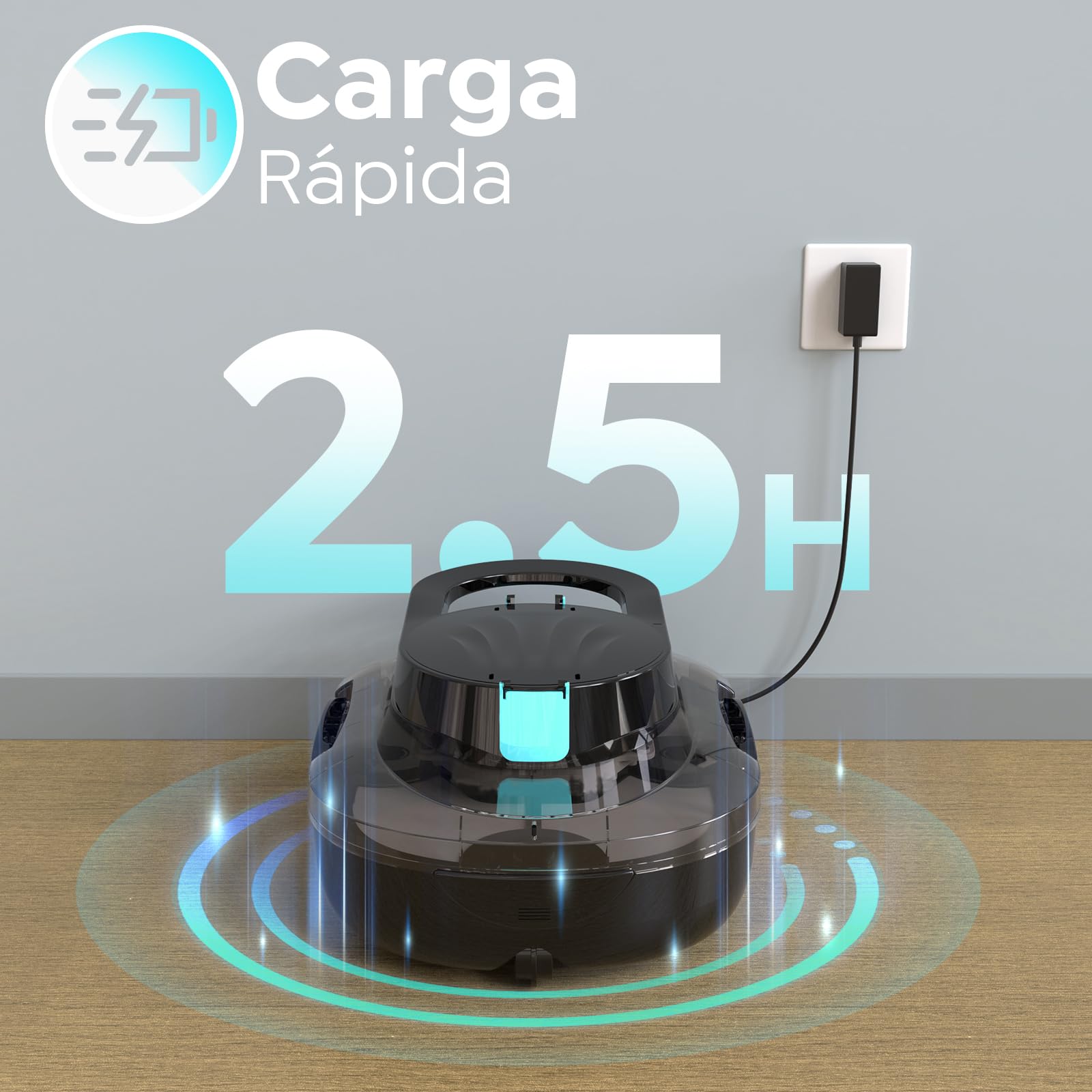S1PRO (2026 Upgrade) Robot Limpiafondos Piscina, 120 Min de Limpieza, Doble Motor Robot de Piscina, con Filtración de 180μm, Estacionamiento Auto, para Piscinas Elevadas 100 m², Negro