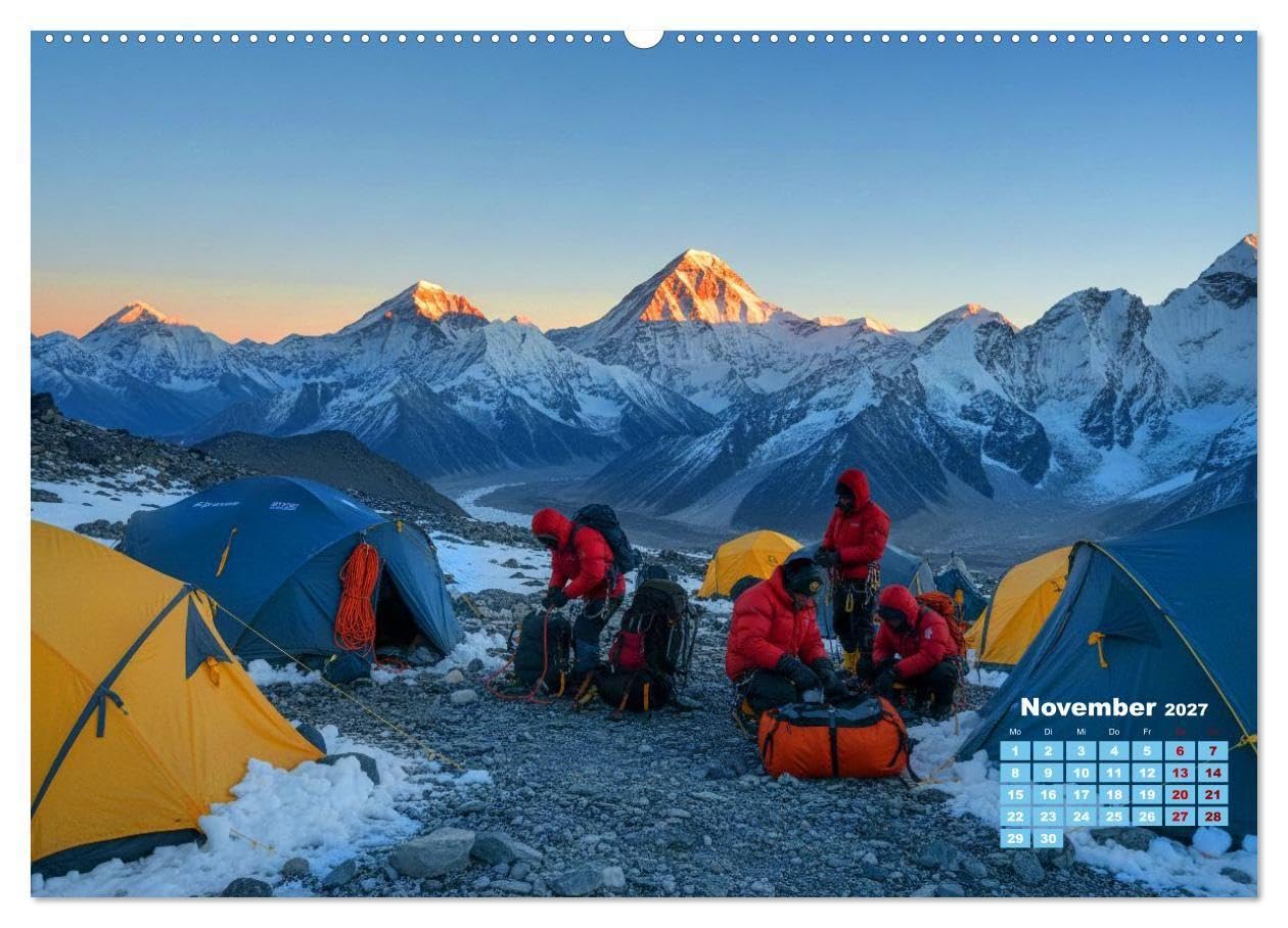 Zelten - gemeinsam oder einsam (Wandkalender 2027 DIN A2 quer), CALVENDO Monatskalender: Camping bedeutet Freiheit, Stille, Abenteuer - oder ... und Zeit für Freundschaften (CALVENDO Orte)