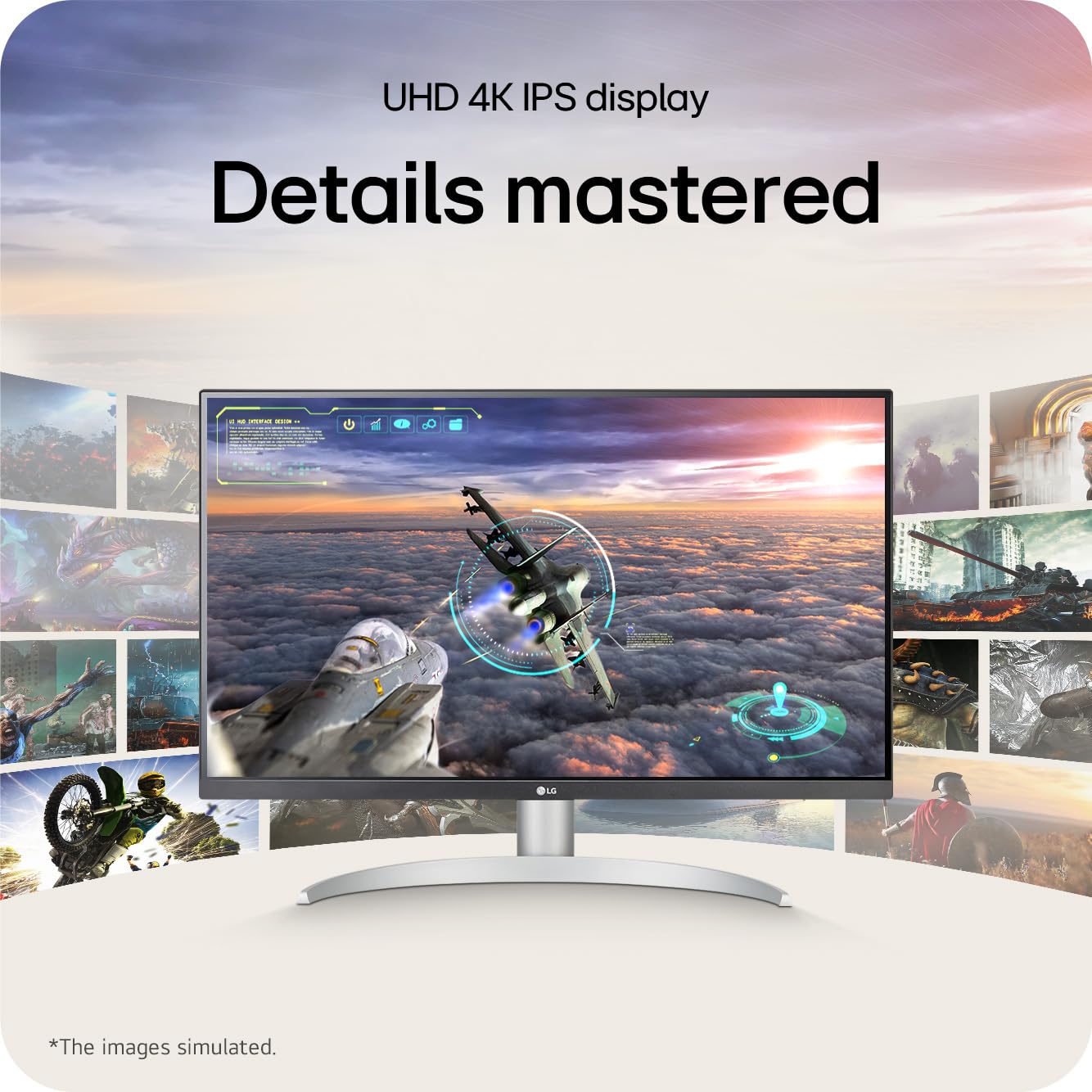 LG 27UP650K-W Monitor 27” UHD (3840 x 2160) IPS Display, VESA