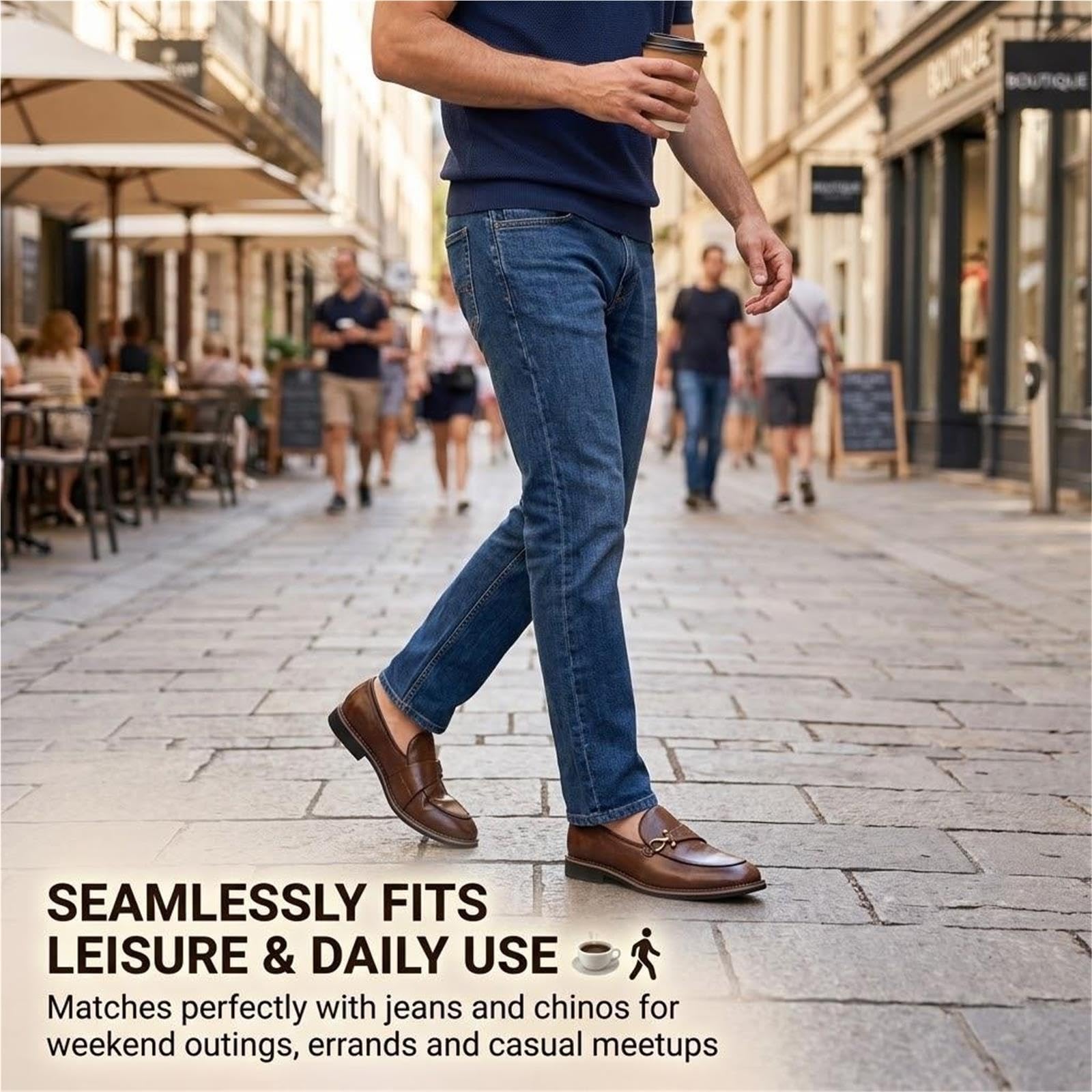 Mocassini Slip-on da Uomo, Scarpe Eleganti Leggere E Traspiranti