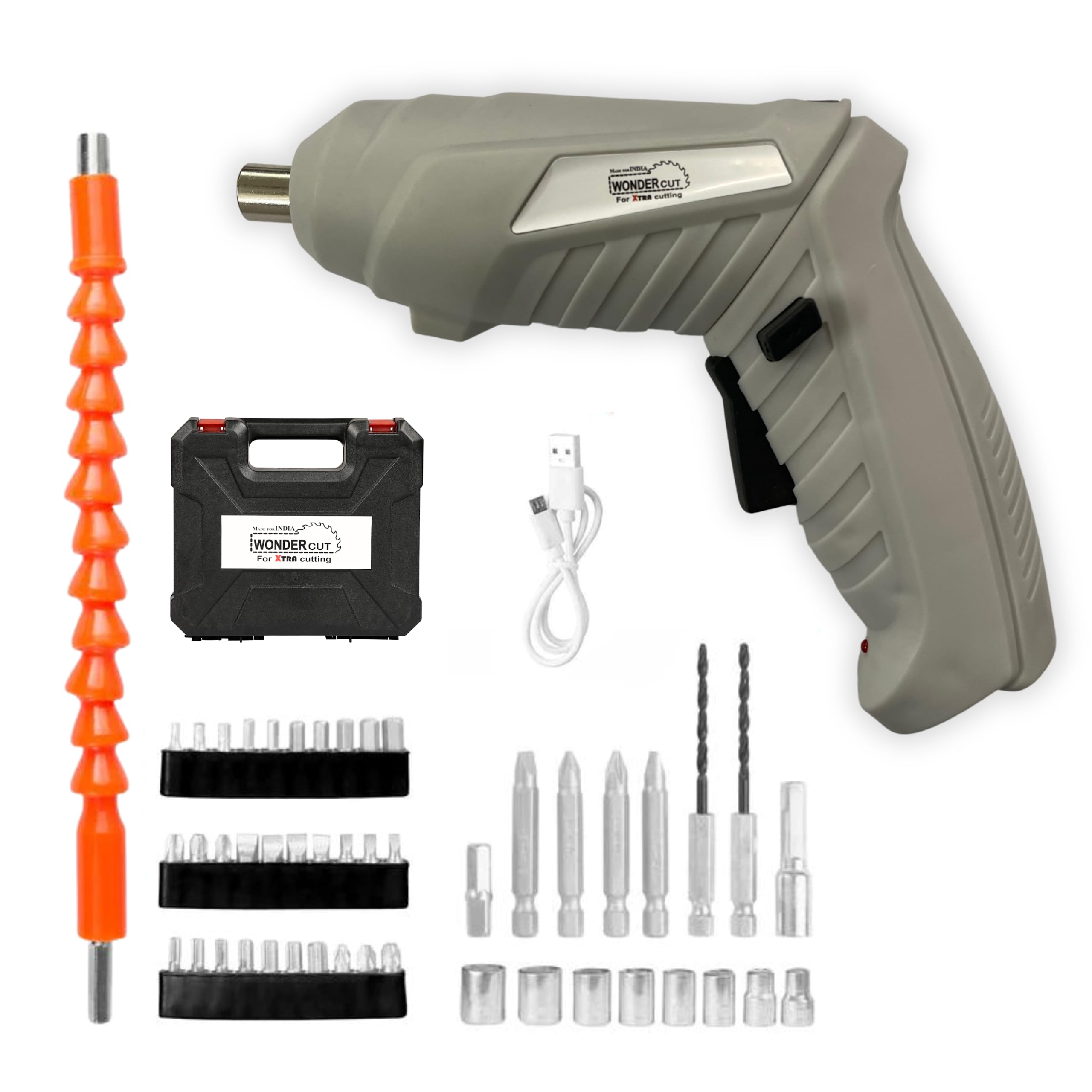 WONDERCUT Wc-Esdl-210-3.6V Bmc 3.6V Cordless/Light Screwdriver Kit, With 47 Pcs Drill Bits, Light Duty, 250Rpm, Dual Mode, Keyless Chuck, Led Light, Reversible (Pack Of 49Multicolour) (B0CBPRMQWZ) Amazon Price History, Amazon Price Tracker