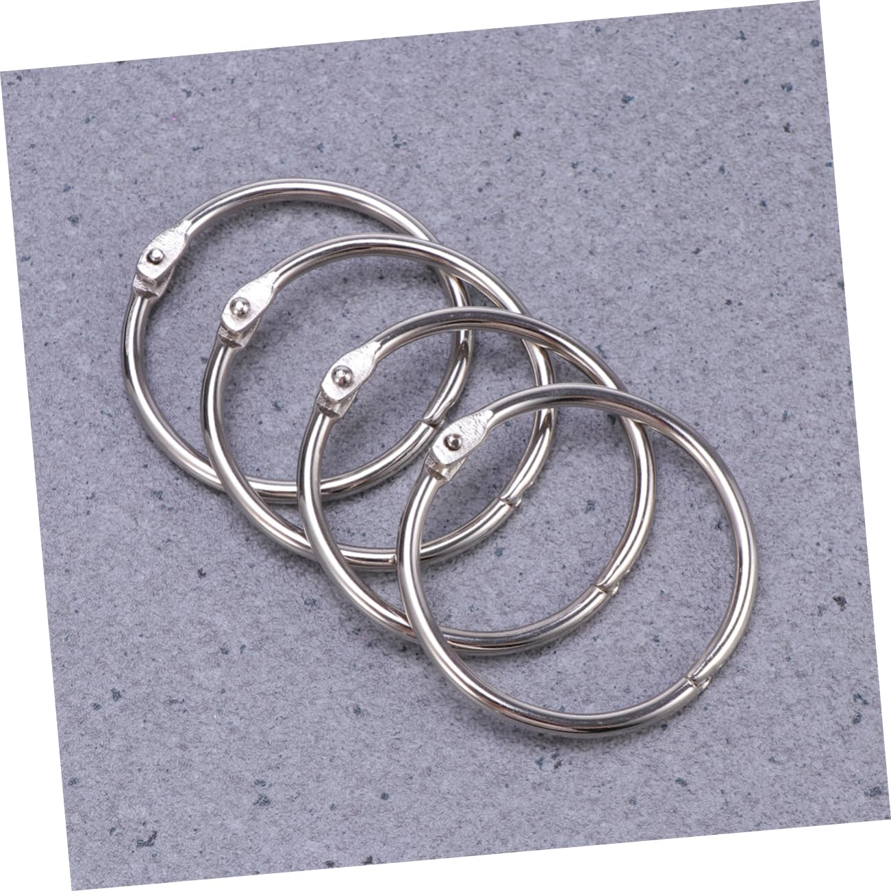 Anelli a Molla in Metallo per Raccoglitore, 100 Pezzi, 38 Mm | Argento, per Memo e Campioni, Uso Office e Scrapbooking, Chiusura ad Anello per Fogli e Schede