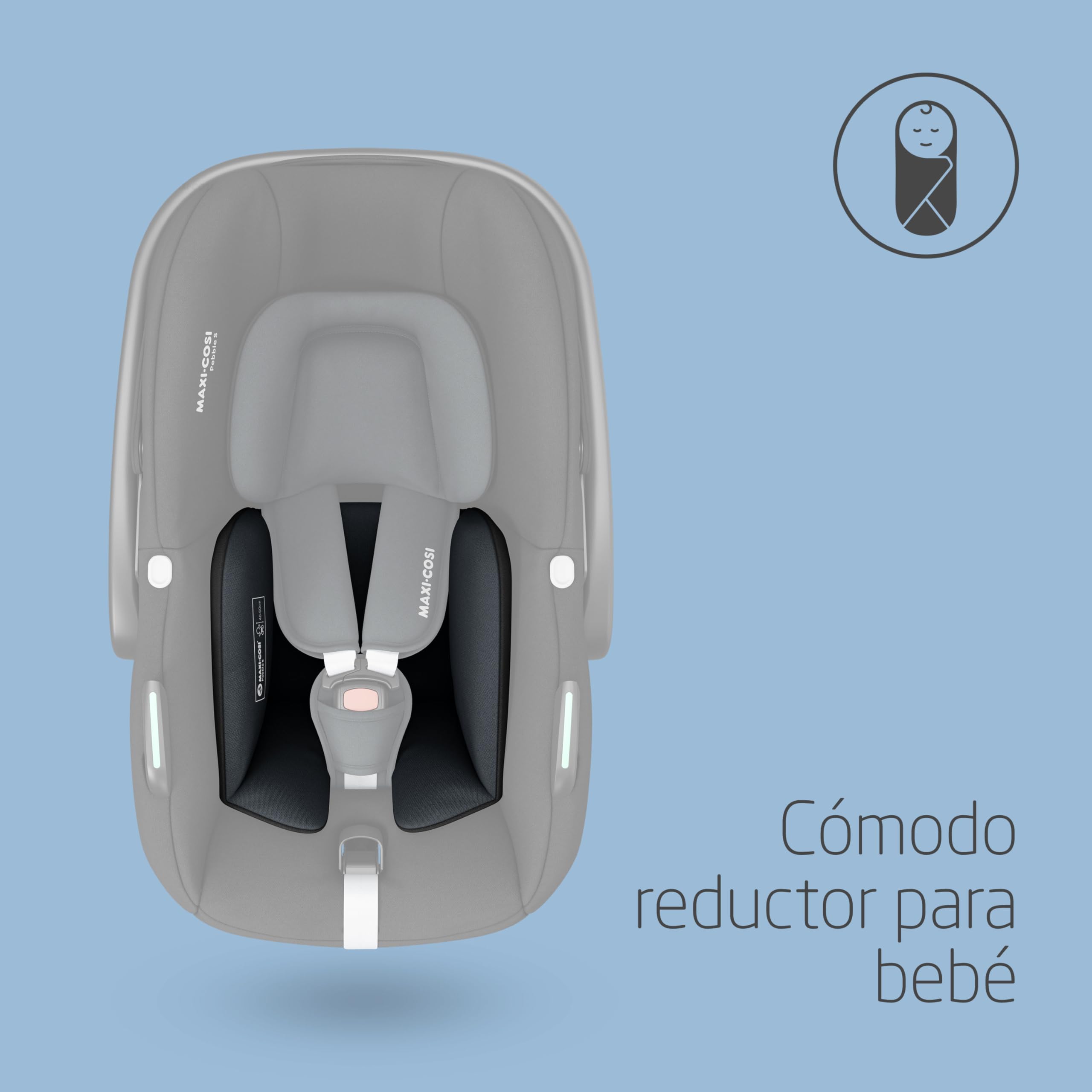 Maxi-Cosi FamilyFix S i-Size Base silla coche ISOFIX, Silla coche bebé Pebble S i-Size, Silla coche niño Pearl S i-Size - Instalación Click & Go, 0-4 a, 0-18 kg, 40-105 cm, Tonal Graphite