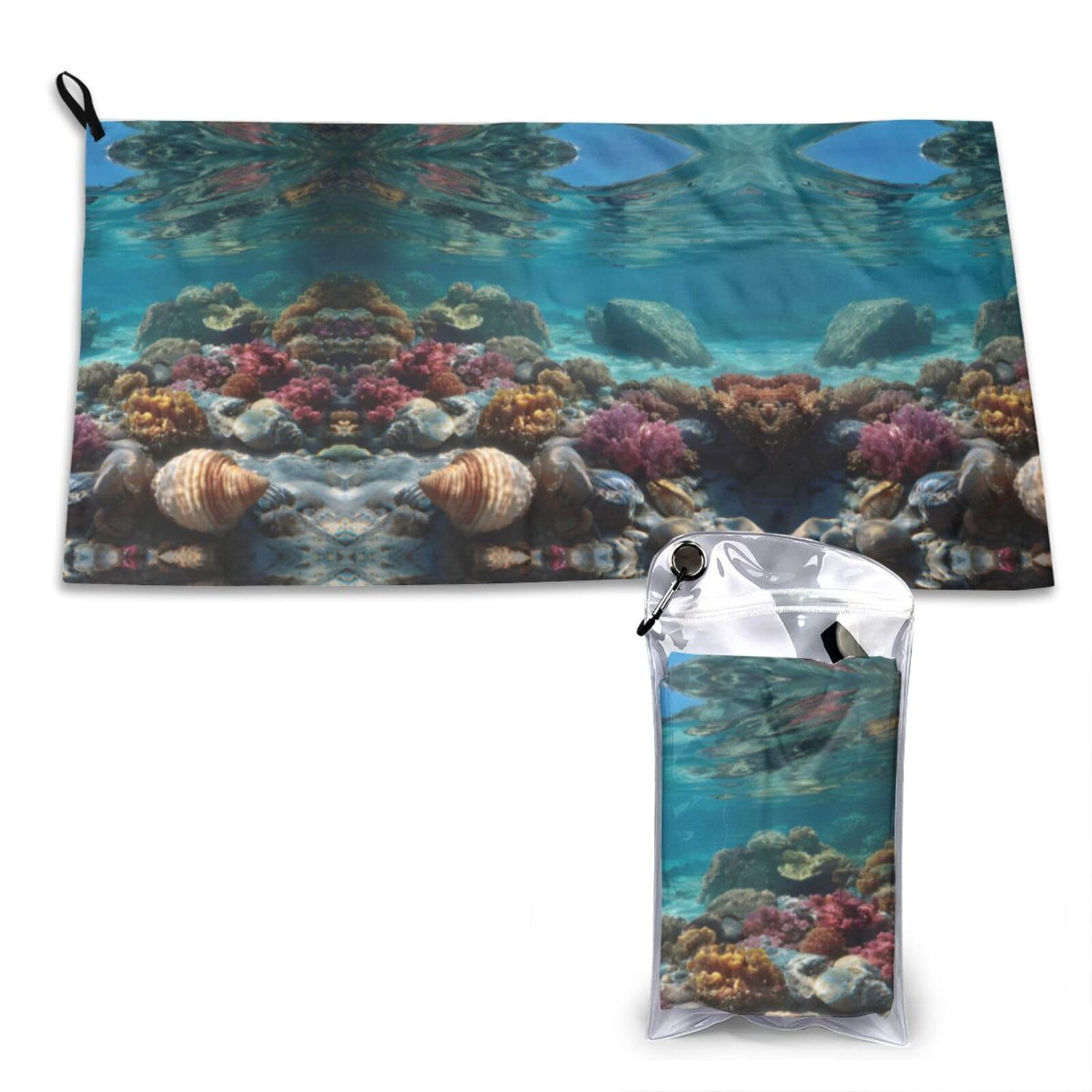 Wxwjshmgc White Shells And Corals Print Cooling Towel, Gym Towel,Cooling Towels For Neck, Soft Breathable Travel Cool Towel,Sports Towels For Gym,Camping