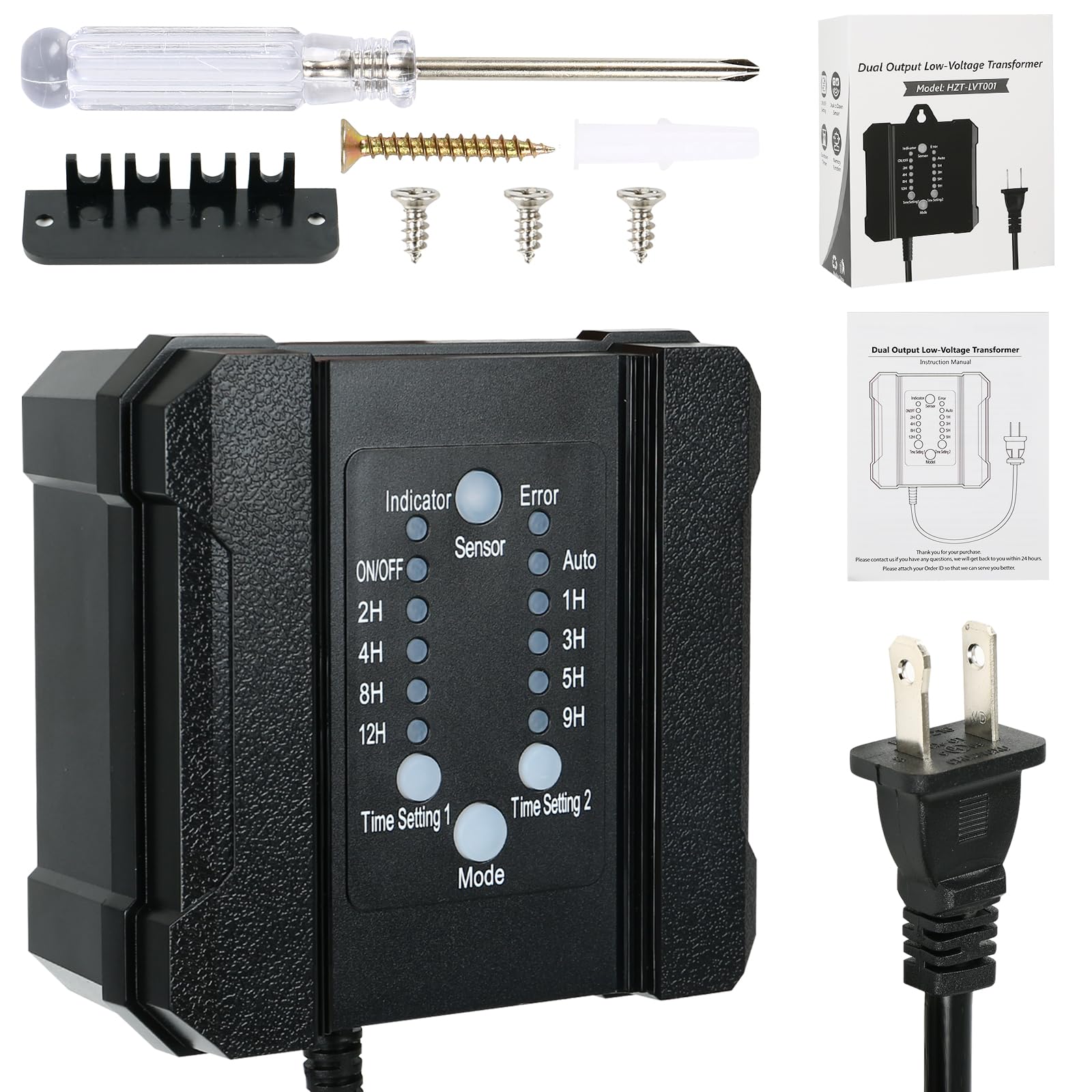 Buy 100W Outdoor Low Voltage Transformer with Timer and Photocell Light