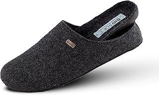 Biosoft Filz Hausschuhe Herren Größe 42-46 Mister Cosy 4 Farben | Hausschuhe mit Fussbett geschlossen mit Gummisohle rutschfest | Pantoffeln für Herren und Senioren