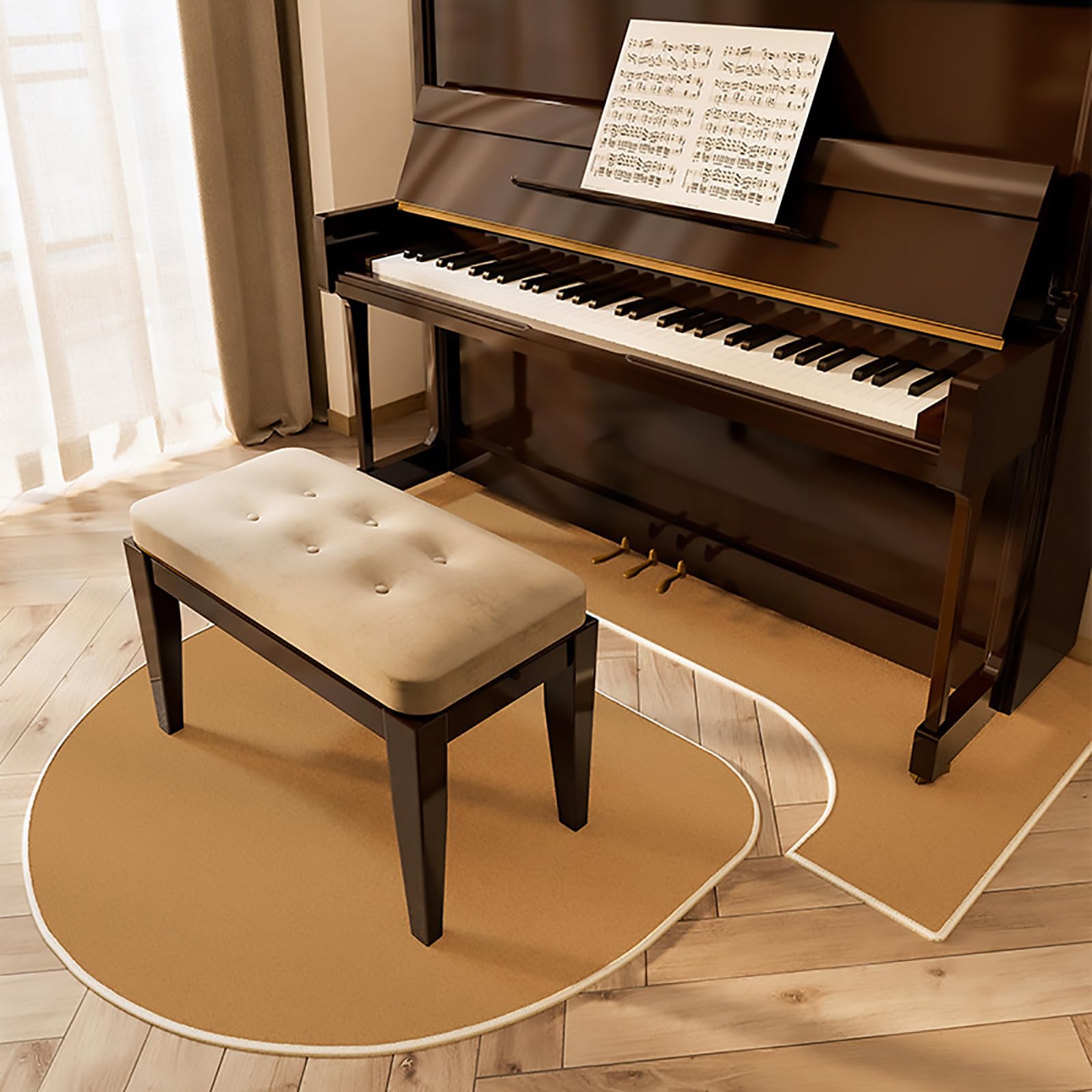Tappeto insonorizzante per pianoforte, protezione antiscivolo per ammortizzare l'acustico, tappetino ideale per l'assorbimento acustico del pianoforte verticale