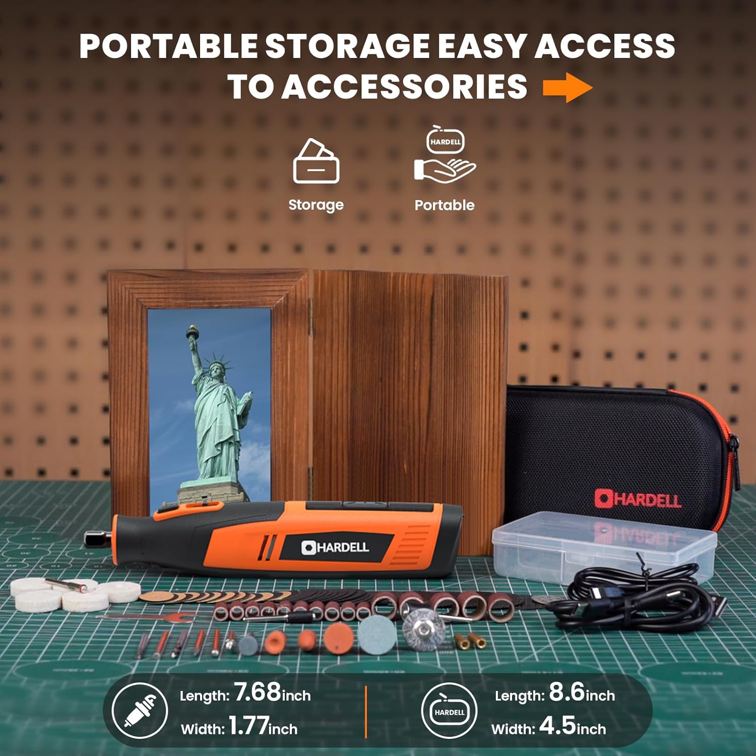 4V Cordless Rotary Tool Kit with 80 Accessories, 4000mAh Battery, 6 Variable Speeds 8000-28000RPM, bundle 20pcs Mesh Cutting Discs,