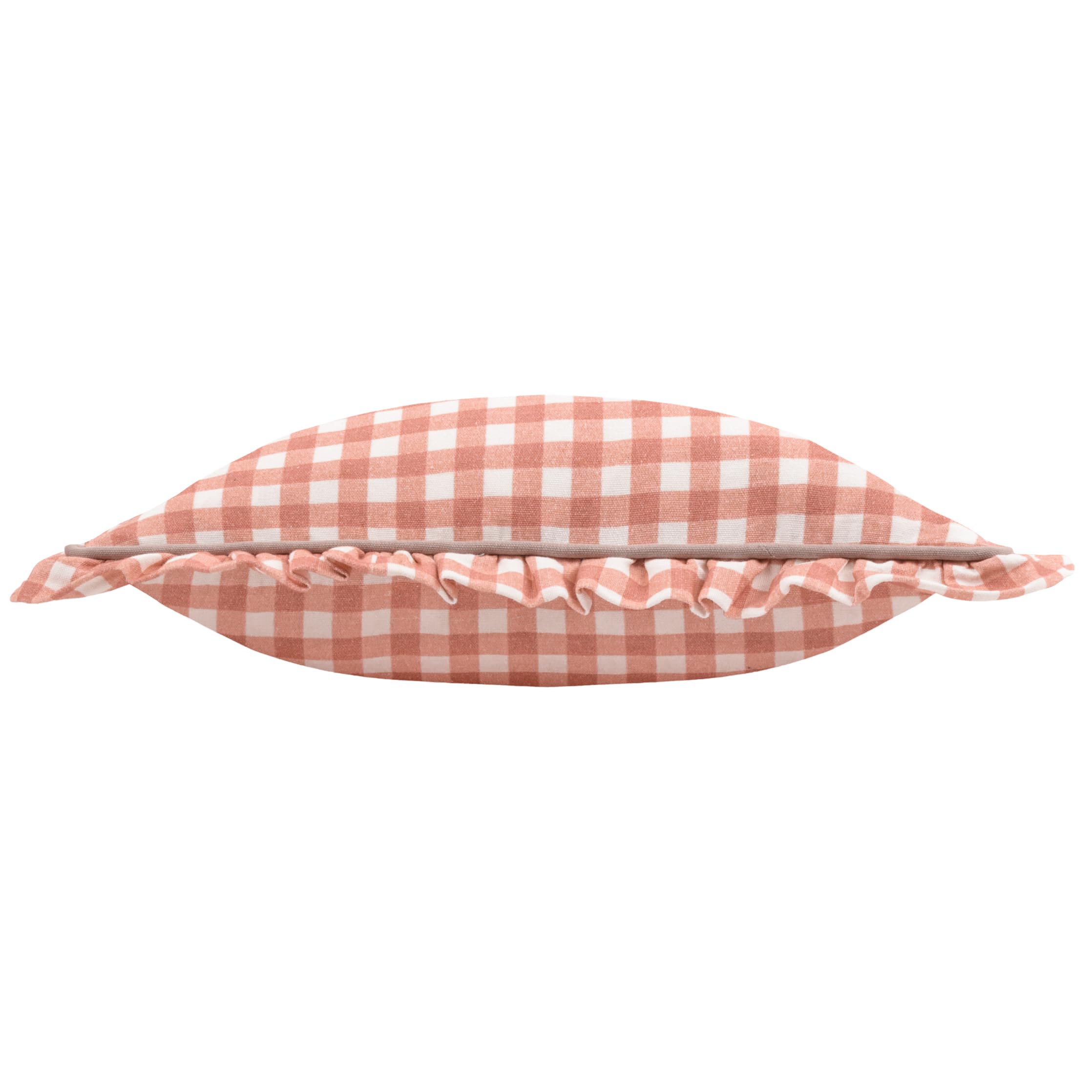 furn. Maude Gingham Cotton Piped Cushion Cover, Rose, 45 x 45 cm (Pack of 1) - Image 4