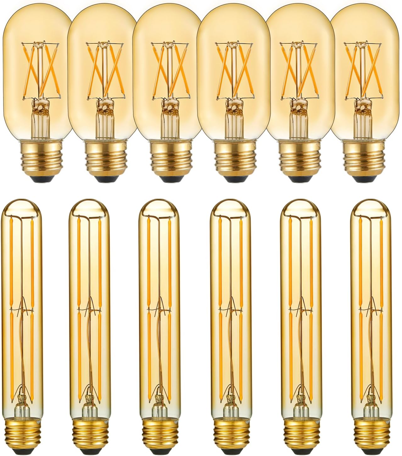 LiteHistory Bundle of Tubular T14 T45 LED Bulb and T10 led Bulb 6w led Bulb Equal 60 Watt Light