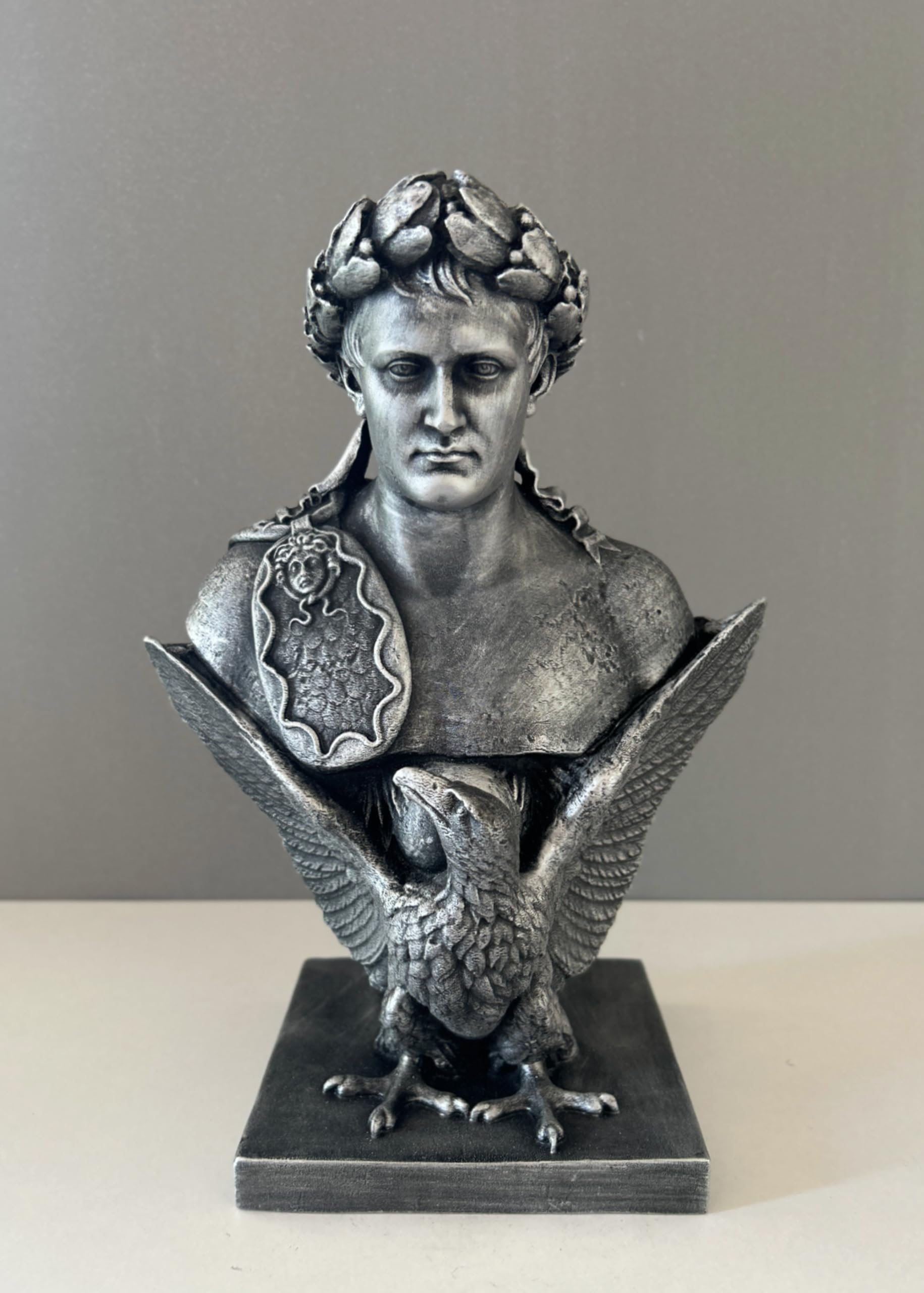 Napoleon Büste 28cm Weiß - Dekorative Skulptur Aus Polyresin Nach Chaudet