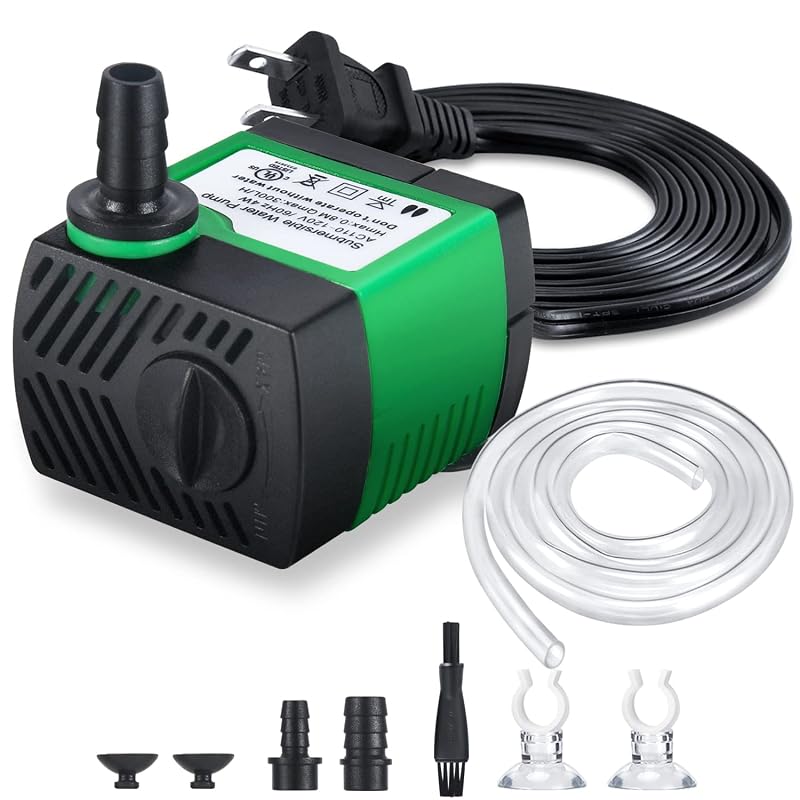 Bomba submersível para aquário CWKJ com vazão ajustável, 4 W e 300 L/h