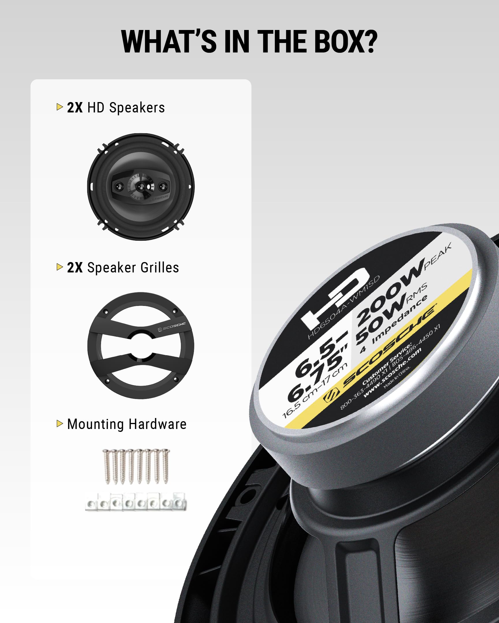 Amazon.com: Scosche HD6504A-WM1SD - High-Performance 6.5