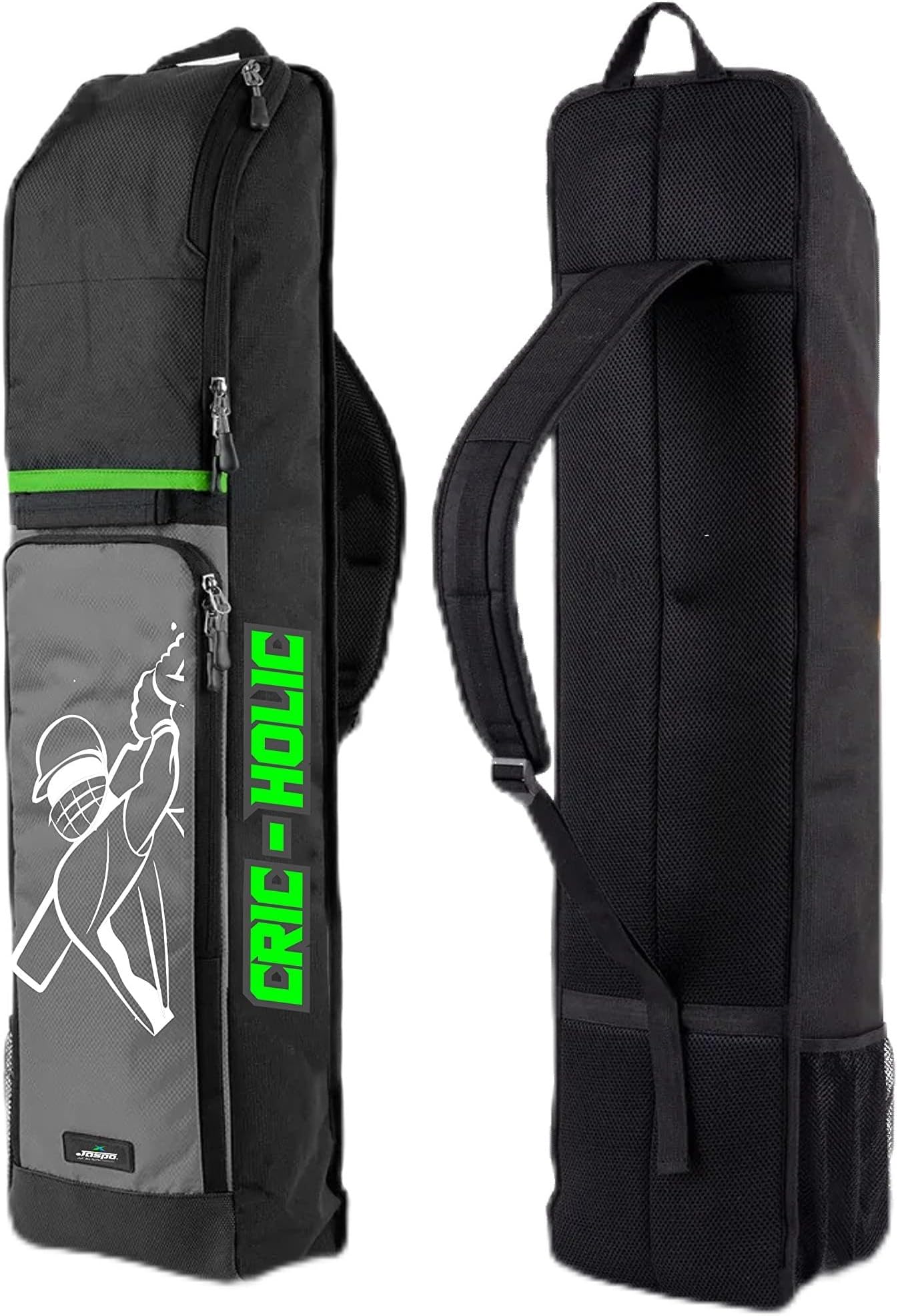 Jaspo Cric Holic Padded Cricket Kit Bag (Polyester Material) for Plastic & Wooden Cricket Sets –,Spacious Design for Complete Gear (Cric Holic Kit Bag, Multi, L)