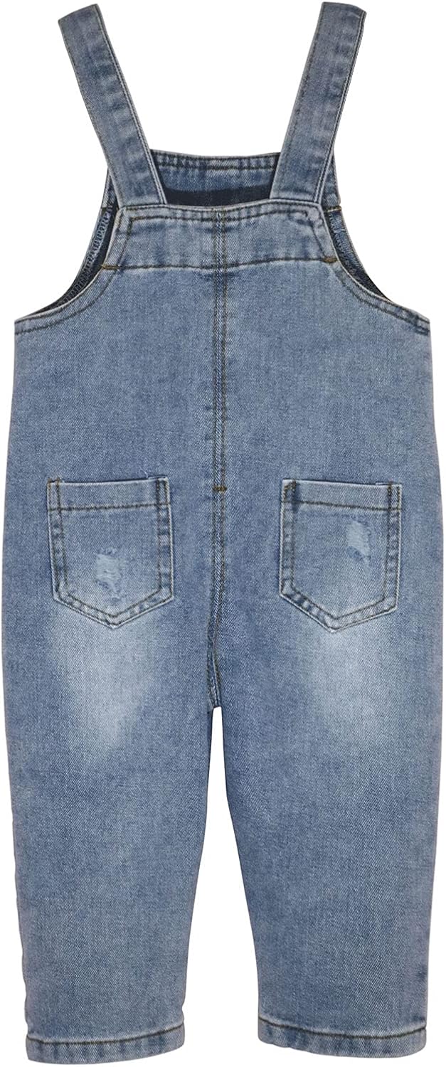 Boys Girls Jeans Bib Overalls Kids Denim Suspender Pants : Clothing, Shoes & Jewelry