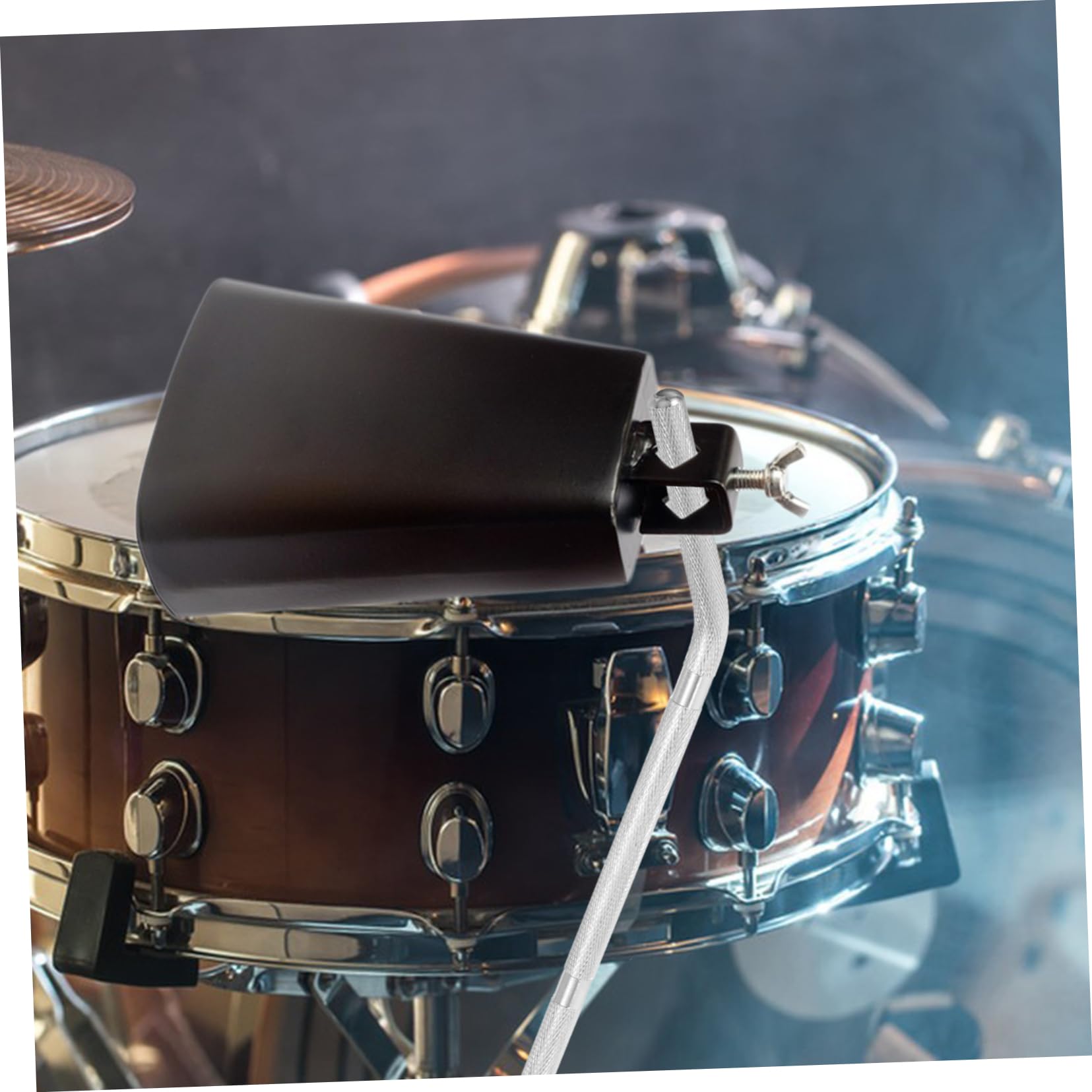 Garneck Metal Cowbell Bracket for Drum Kit Cowbell Stand High Hardness Material Easy to Use Drum Accessory