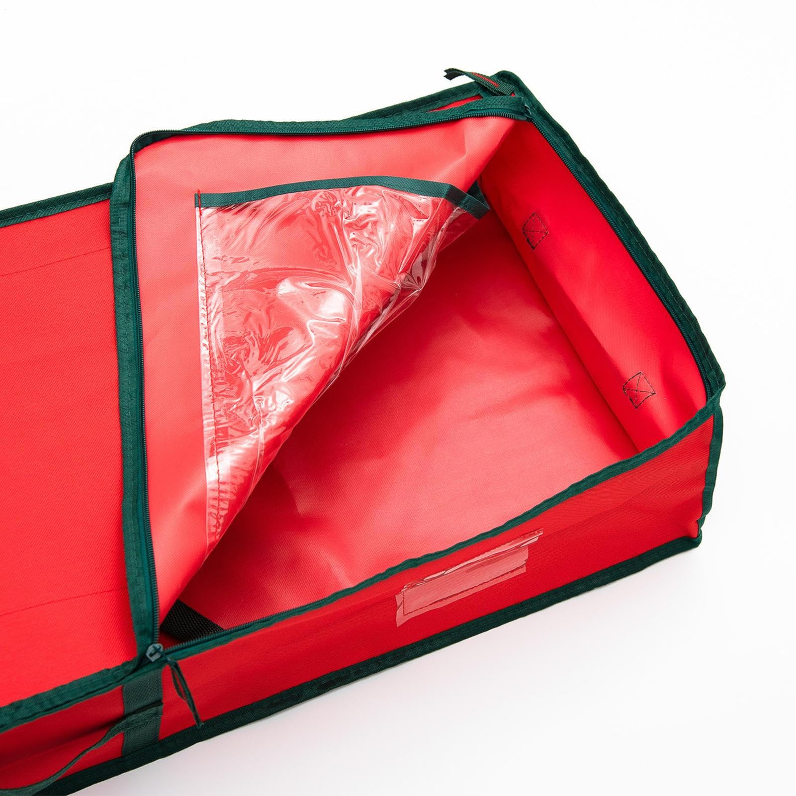 Geschenkpapier-Organizer, Polyethylen, 104 x 36 x 16 cm, große Aufbewahrungsbehälter mit Griff-Innentaschen, Geschenkpapierrollenhalter für Zuhause, Unterbett, Keller, Garage, Schrank