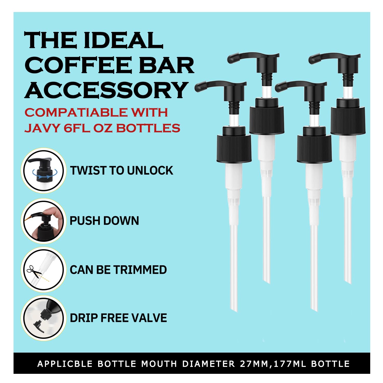 Amazon.com: Oxyooh Syrup Pump for Javy Coffee Concentrate 6fl oz