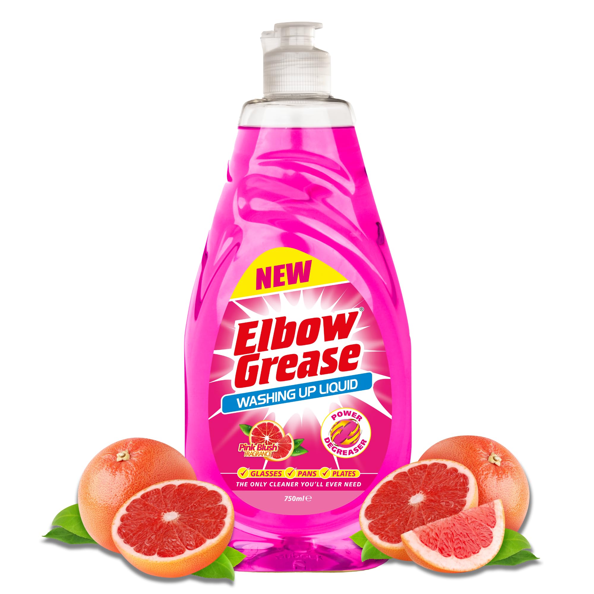 Elbow Grease Washing Up Liquid | Power Degreaser - Soap for Hand Washing Dishes, Pots, Pans & Glasses (Apple, 600ml) — view 8