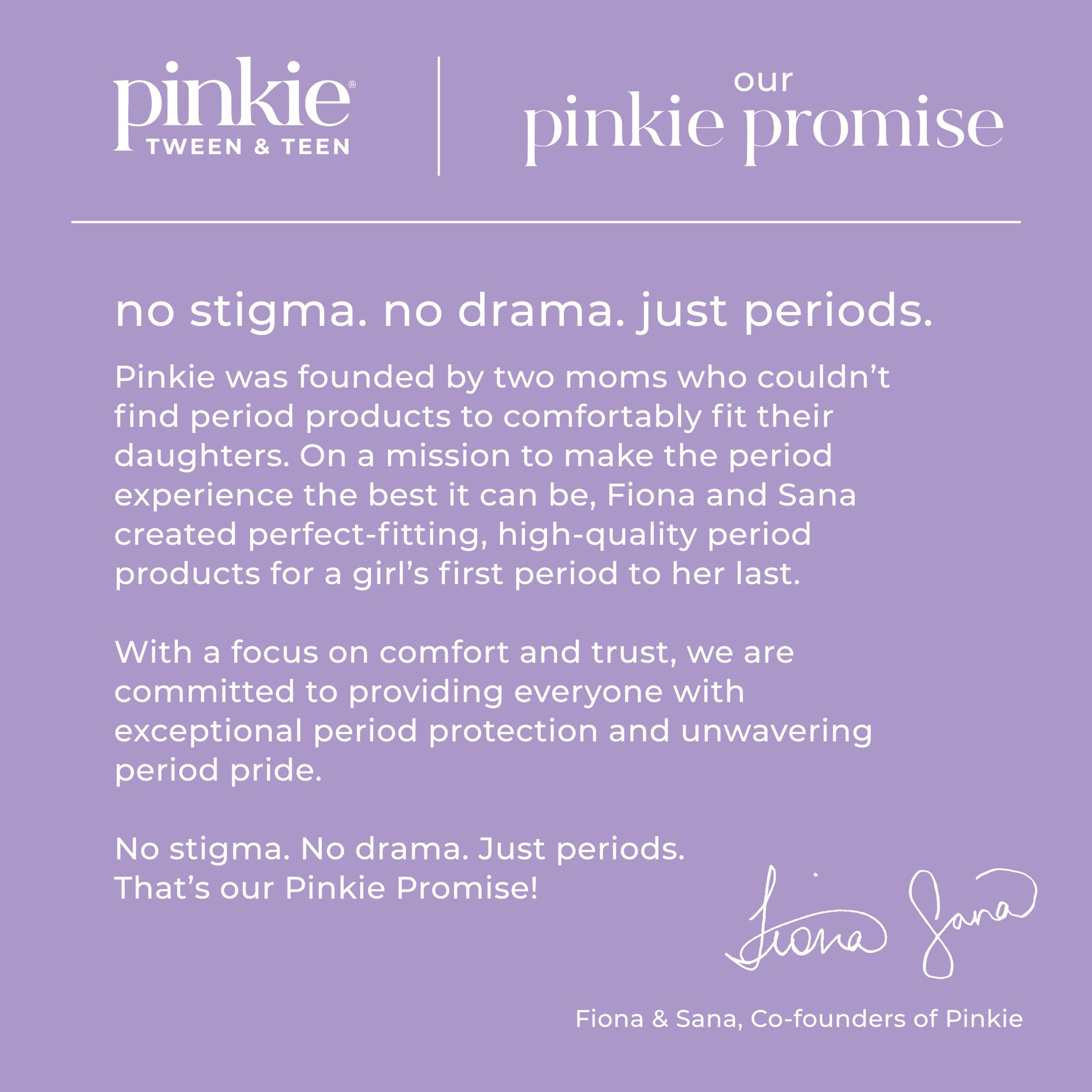 Pinkie First Period Prep Bundle - Combo Pack + Pouch - Includes 22 Organic Cotton Topsheet Pads - Mini, Small and Regular Size Pads with Wings - Period Travel Kit - Fragrance and Chlorine-Free