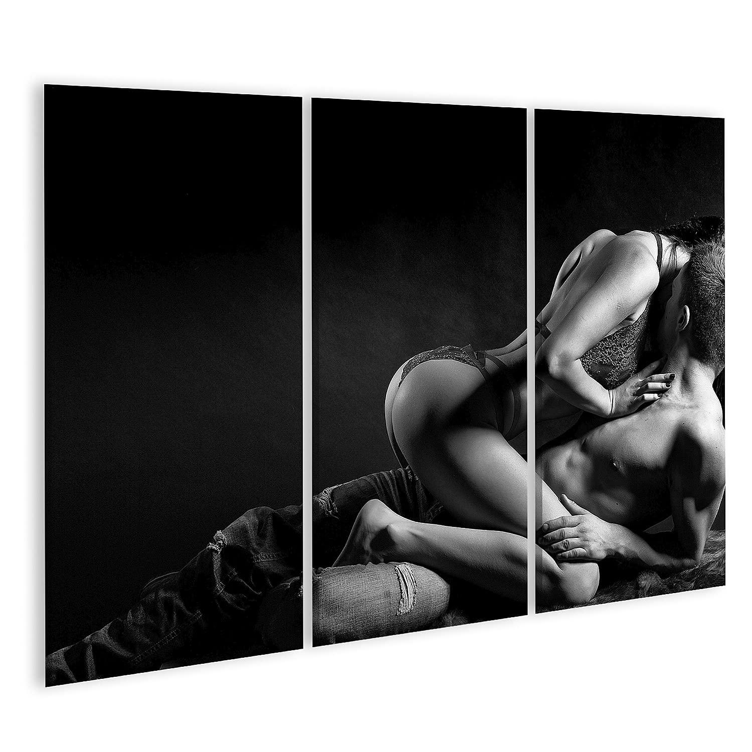 islandburner Primer cuadro sobre lienzo Sexy Pareja Joven Desnuda Sensual Mujer Sensual Encaje Rojo Erótica Abajo Imágenes Murales Póster
