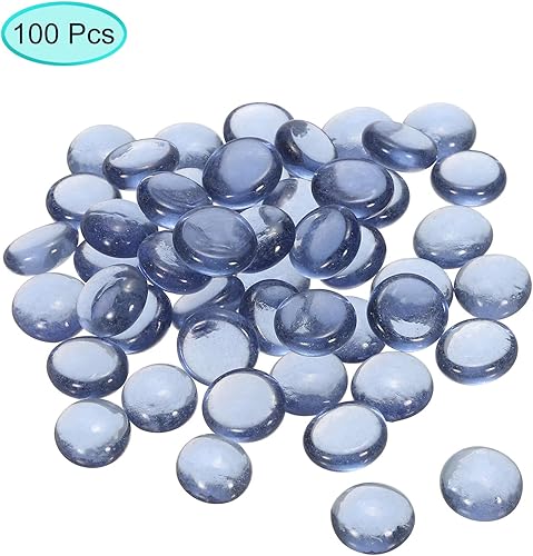 Miniatura 3 de MECCANIXITY Canicas decorativas de vidrio plano de 0.669-0.748 in, cuentas de relleno de jarrón de rocas, guijarros grises para decoración de mesa