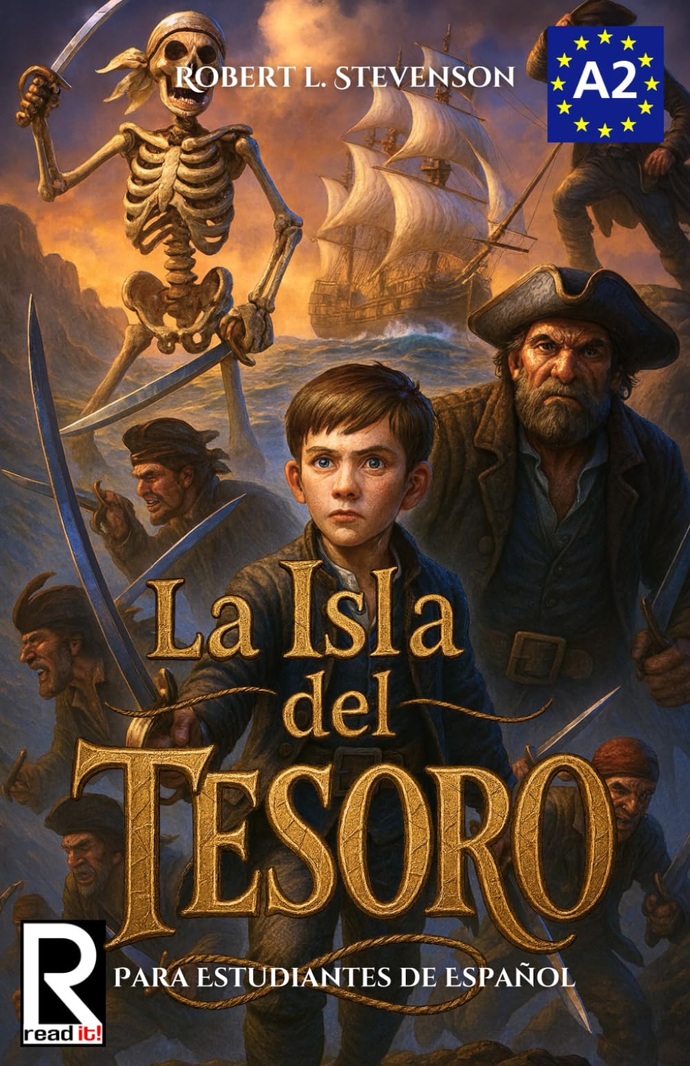 La Isla del Tesoro para estudiantes de español. Nivel A2. Pre-Intermedio: Treasure Island for Spanish Learners. Level A2. Pre-Intermediate