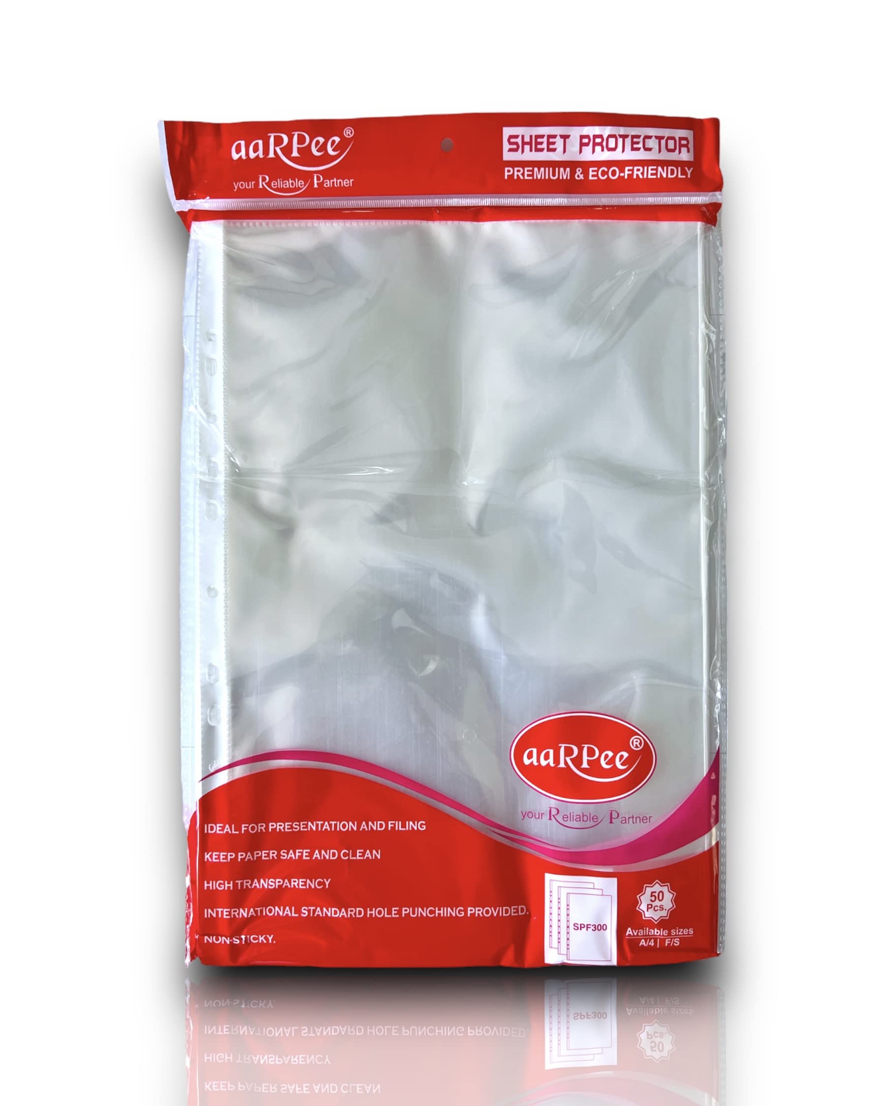 Sheet Protector 300 microns F/S (Pack of 50) Clear Document Sleeve Folder with Punch Holes-image-24