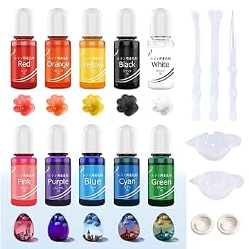 レジンの着色剤 楽天市場】超透明レジン着色剤【24色 1セット（送料無料）】発色