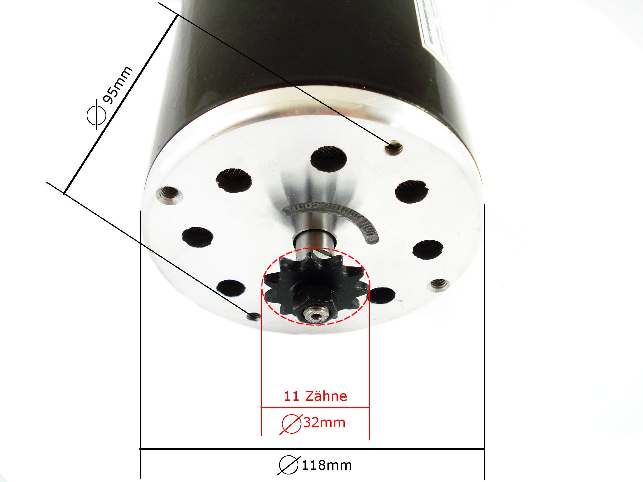 E Scooter/RC HMParts Elektro Motor - 36V - 1000W - 2800RPM - MY1020