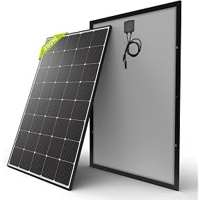 BougeRV 200 Watts Bifacial Solar Panel 10BB Cell, 23% High Conversion Rate, Work with 12 Volts Charger for RV Camping Home Boat Marine Off-Grid (1 PCS)
