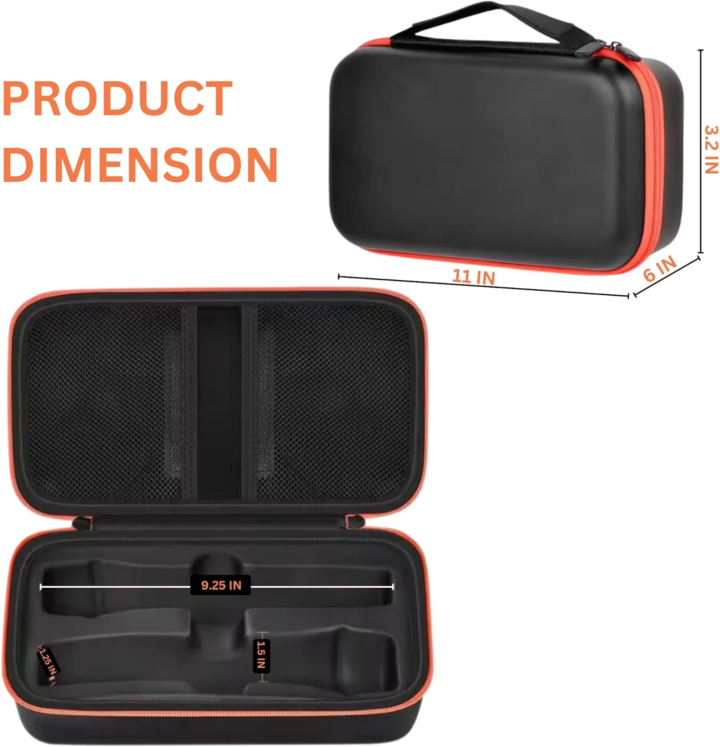Wireless Microphone Case - Compatible with JBL Wireless Two Microphone System - Handheld Dual Mic Travel Bag for Singing & Karaoke | Waterproof & Dirt Resistant - Black (Box Only)