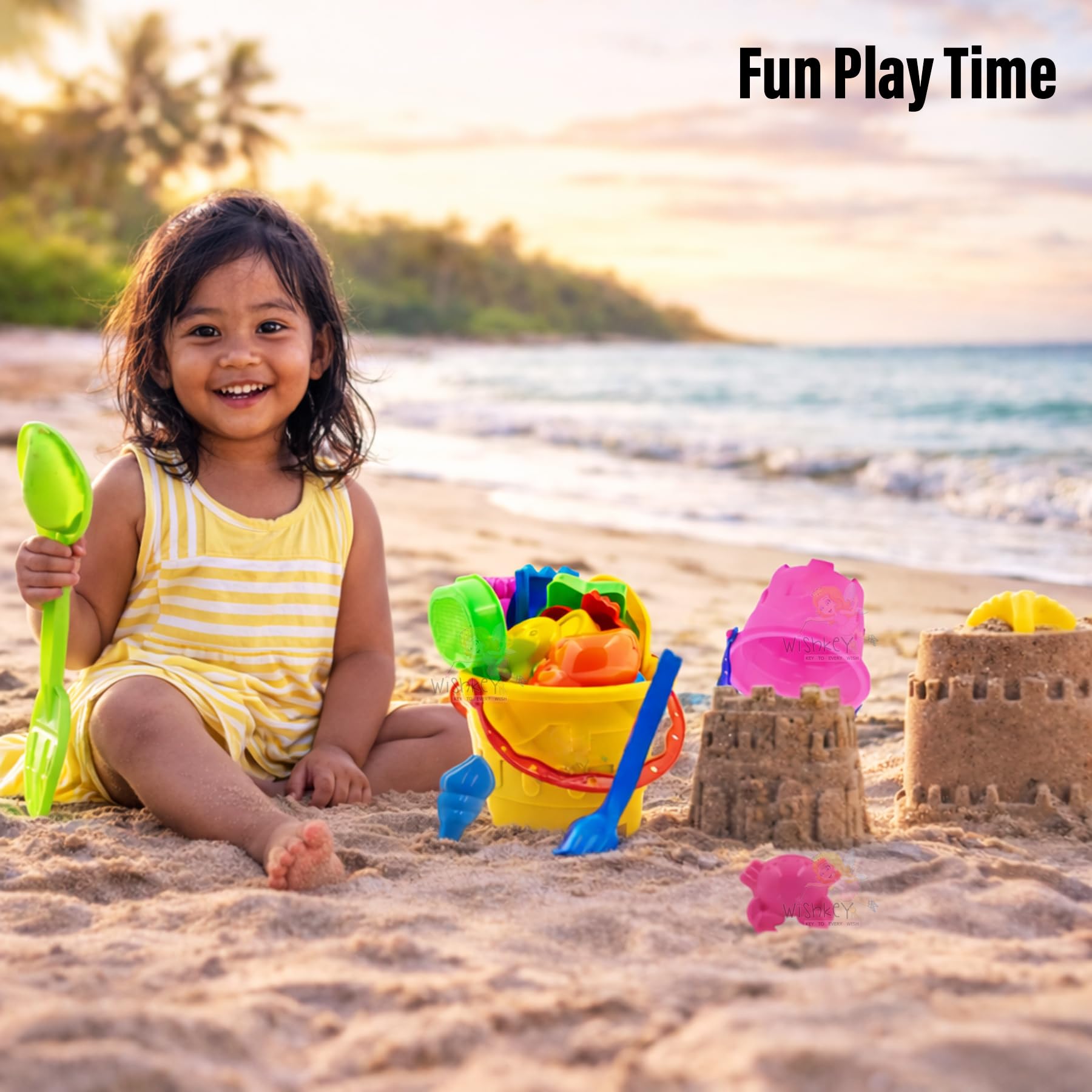 Wishkey Beach Toy Set - Sand Castle Building Fun -8