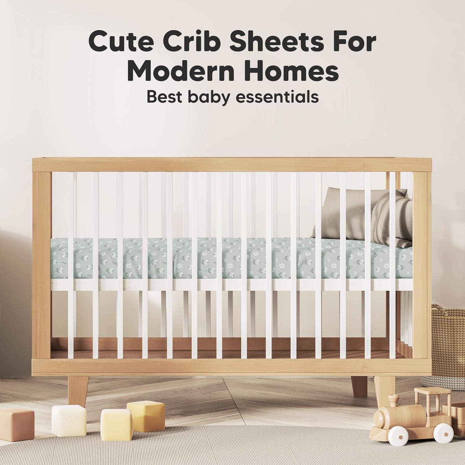 Keababies 2-Pack Organic Crib Sheets for Boys, Girls - Jersey Fitted Crib Sheet, Baby Crib Sheets Neutral, Crib Mattress Sheet, Cotton Crib Sheets, Breathable Crib Sheet, Baby Mattress Sheets