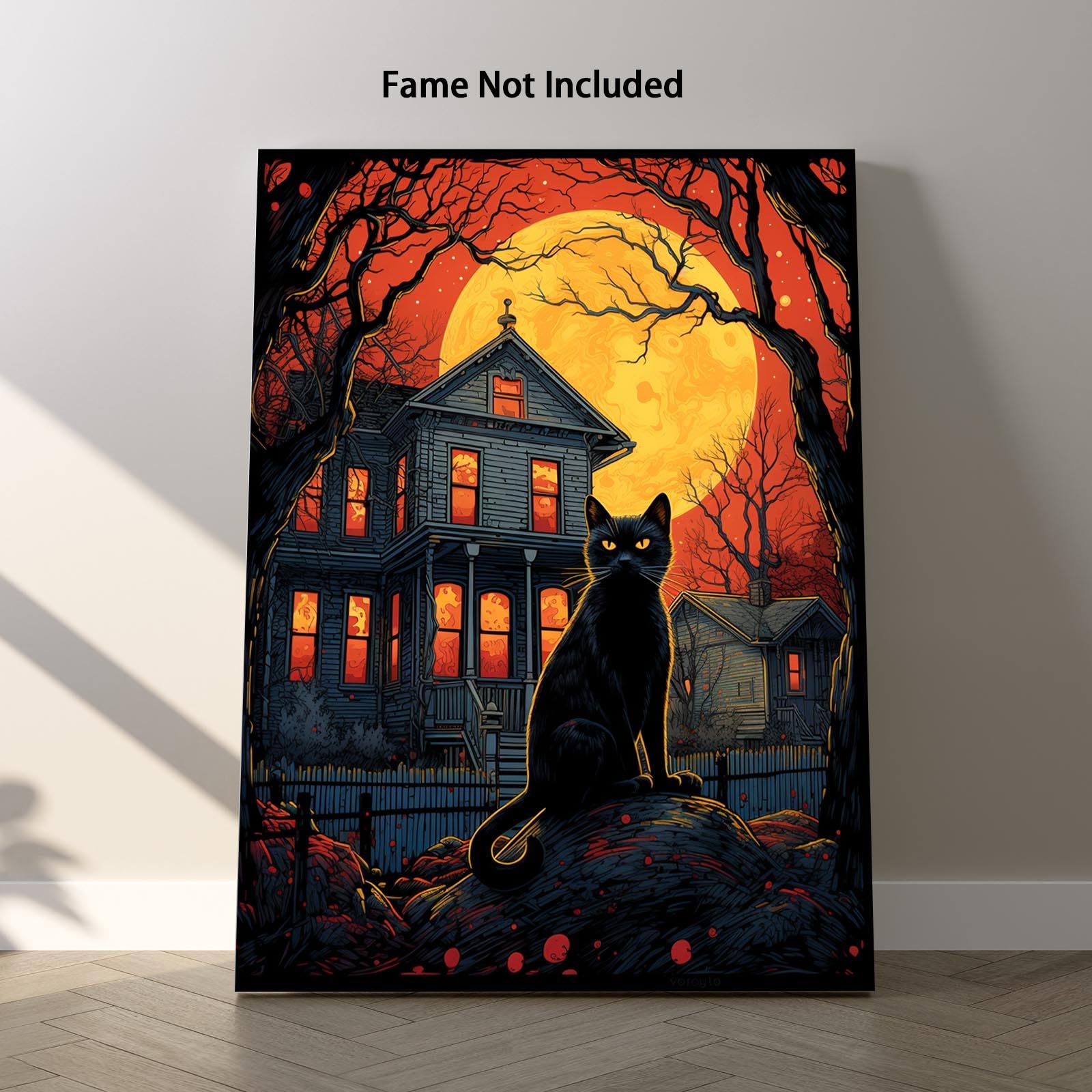 Haunted House With Black Cat