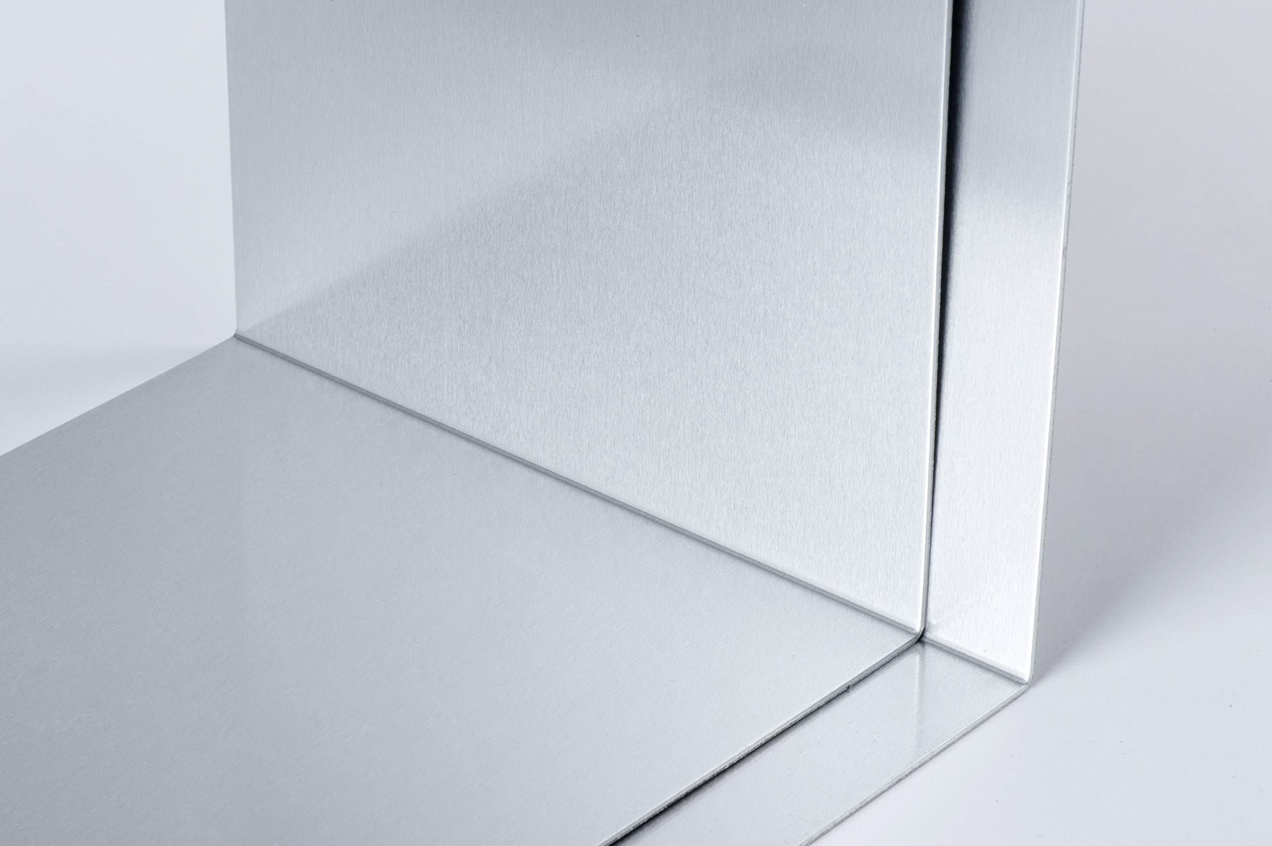MAUL Buchstütze aus Aluminium (2er Pack) 16x15x21cm | Bücherhalter, Organizer für Kinder, Bücher, Büro, Regal | Bücherstütze im stilvollen Aluminium Design, möbelschonender Buchhalter | Silber